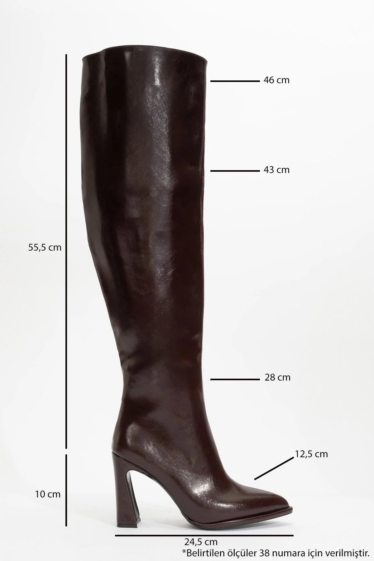 Lepa - Burgundy Chunky Heel Over-The-Knee Boot (Women) - Image 4