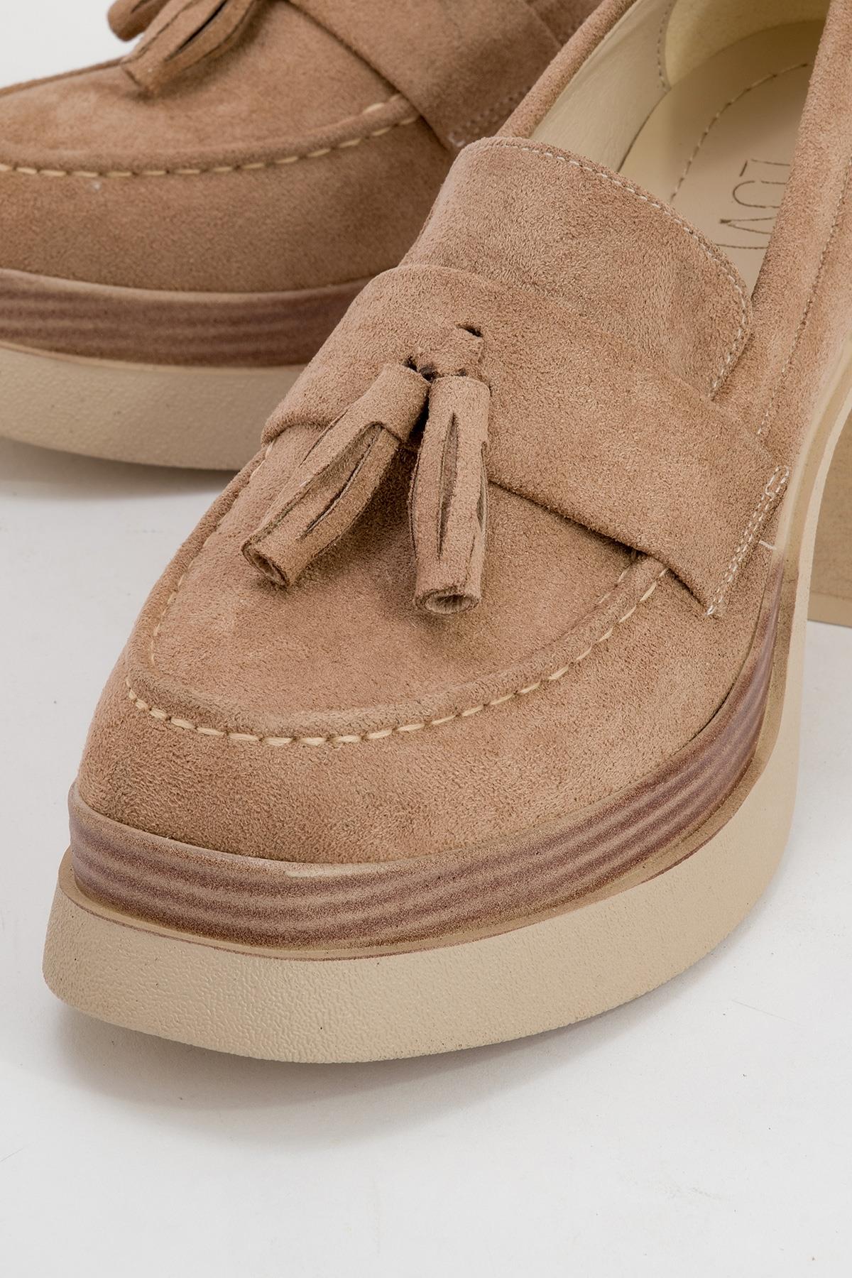 Leton - Taupe Platform Heel Shoe (Women) - Image 3