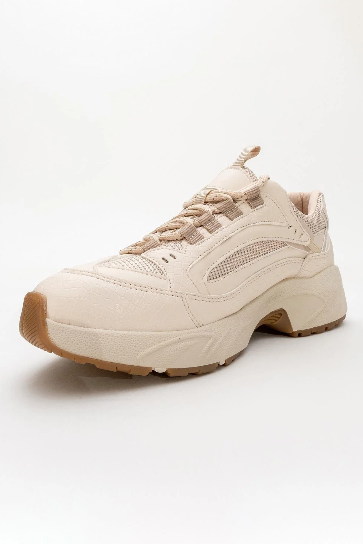 Bambi - Beige Printed Mesh Sneaker (Women) - Image 3