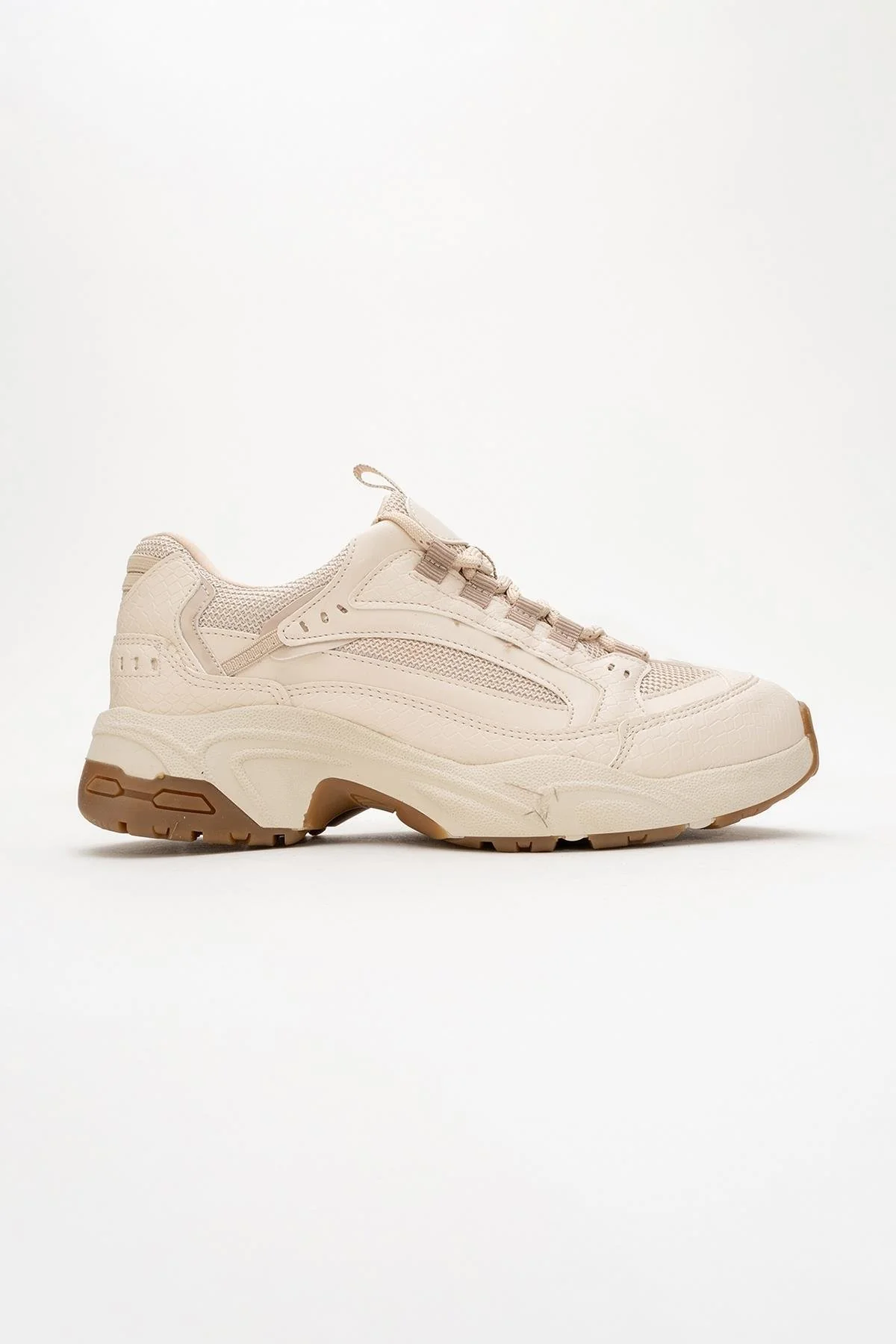 Bambi - Beige Printed Mesh Sneaker (Women) - Image 5