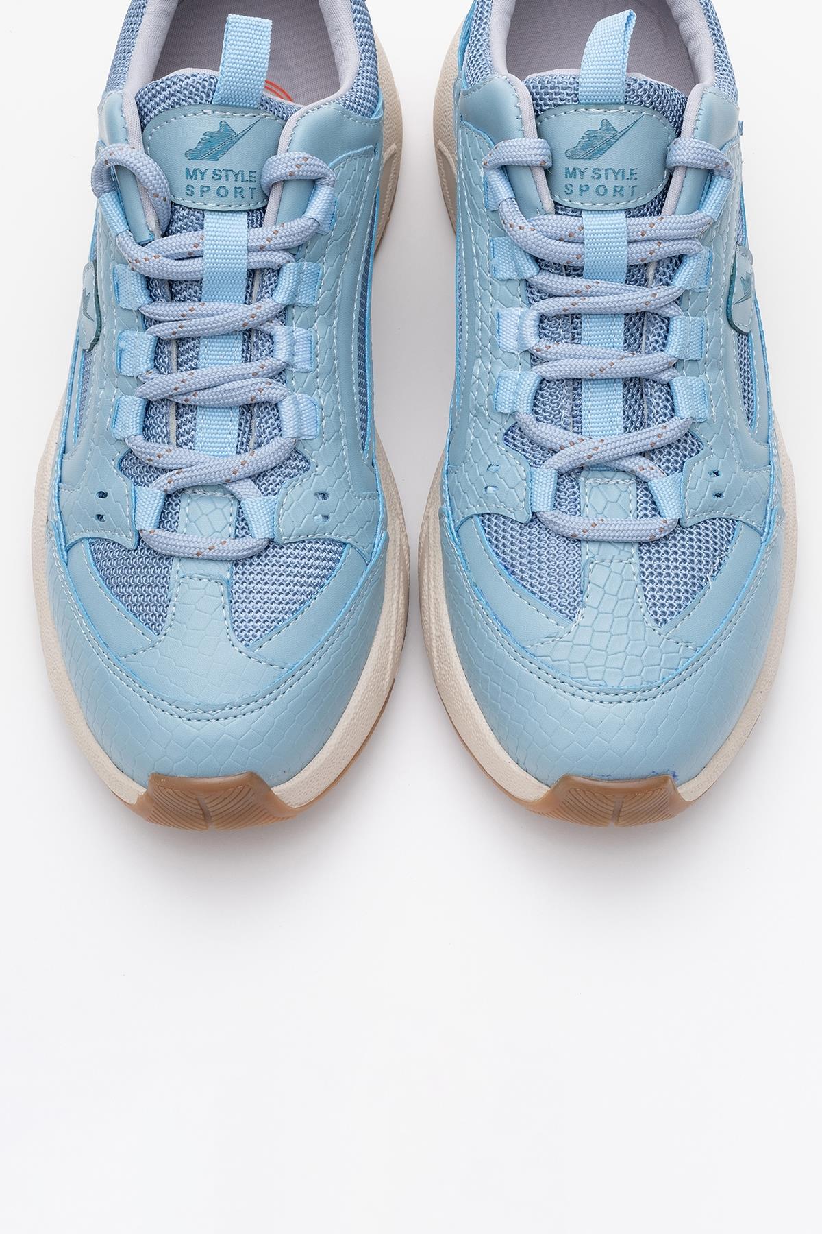 Bambi - Blue Printed Mesh Sneaker (Women) - Image 2