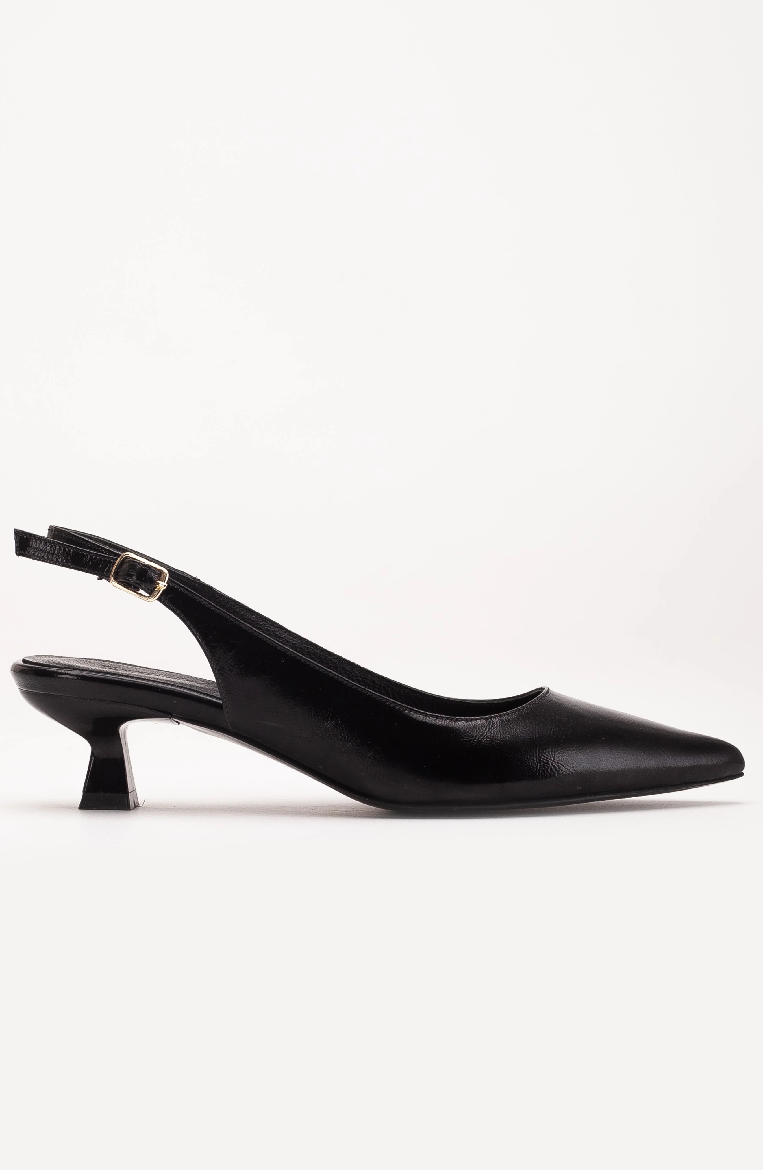 Lety - Black Patent Leather Slingback Pumps (Women) - Image 5