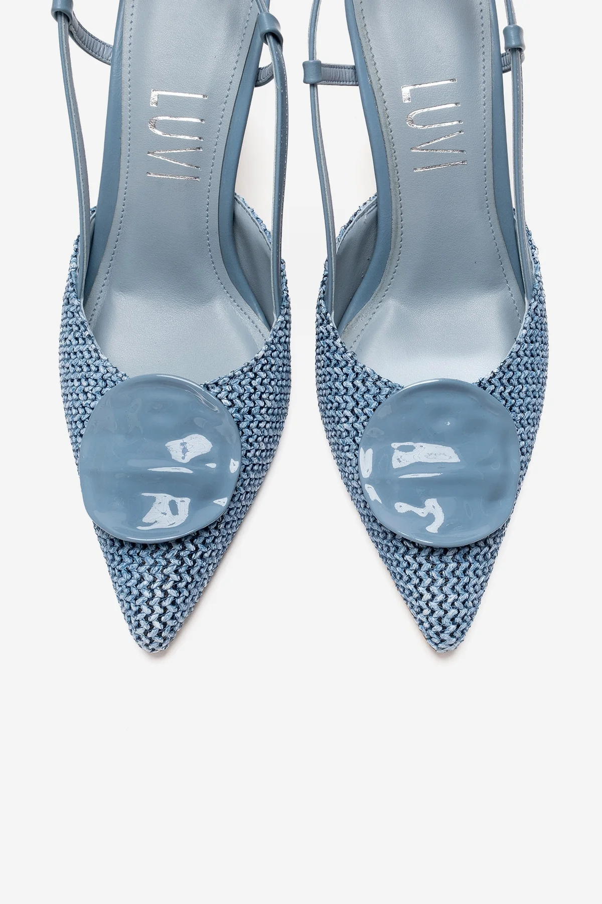 LEVIA - Blue Straw-Textured Accessory Stiletto Pump (Women) - Image 2