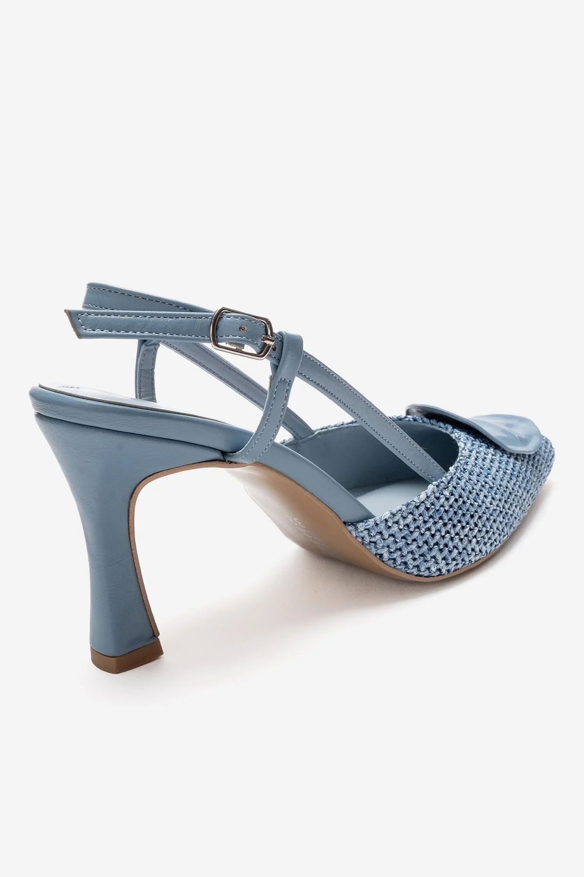 LEVIA - Blue Straw-Textured Accessory Stiletto Pump (Women) - Image 5