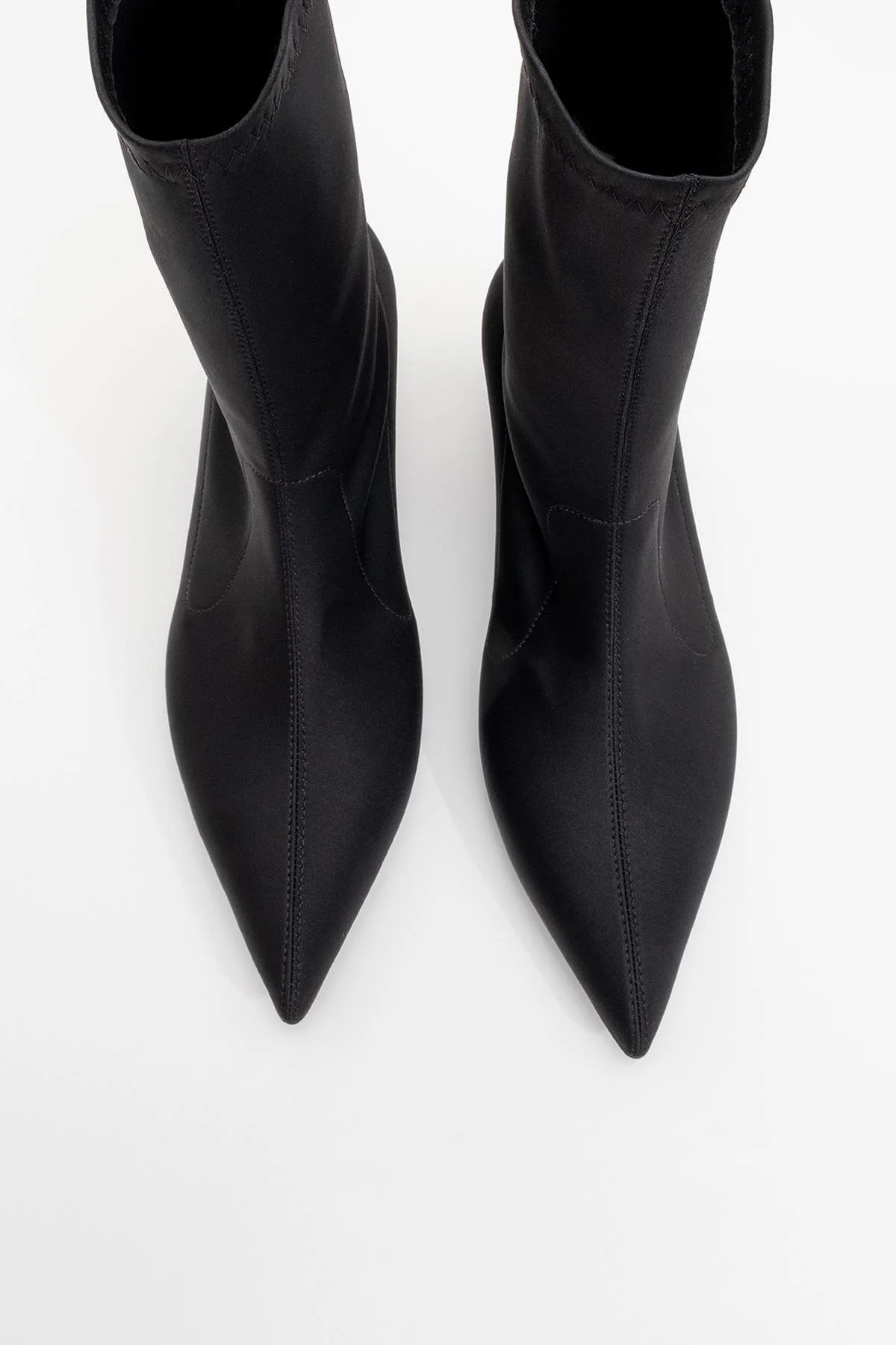 Lewin Black Stretch Pointed Toe Stiletto Boot (Women) - Image 2