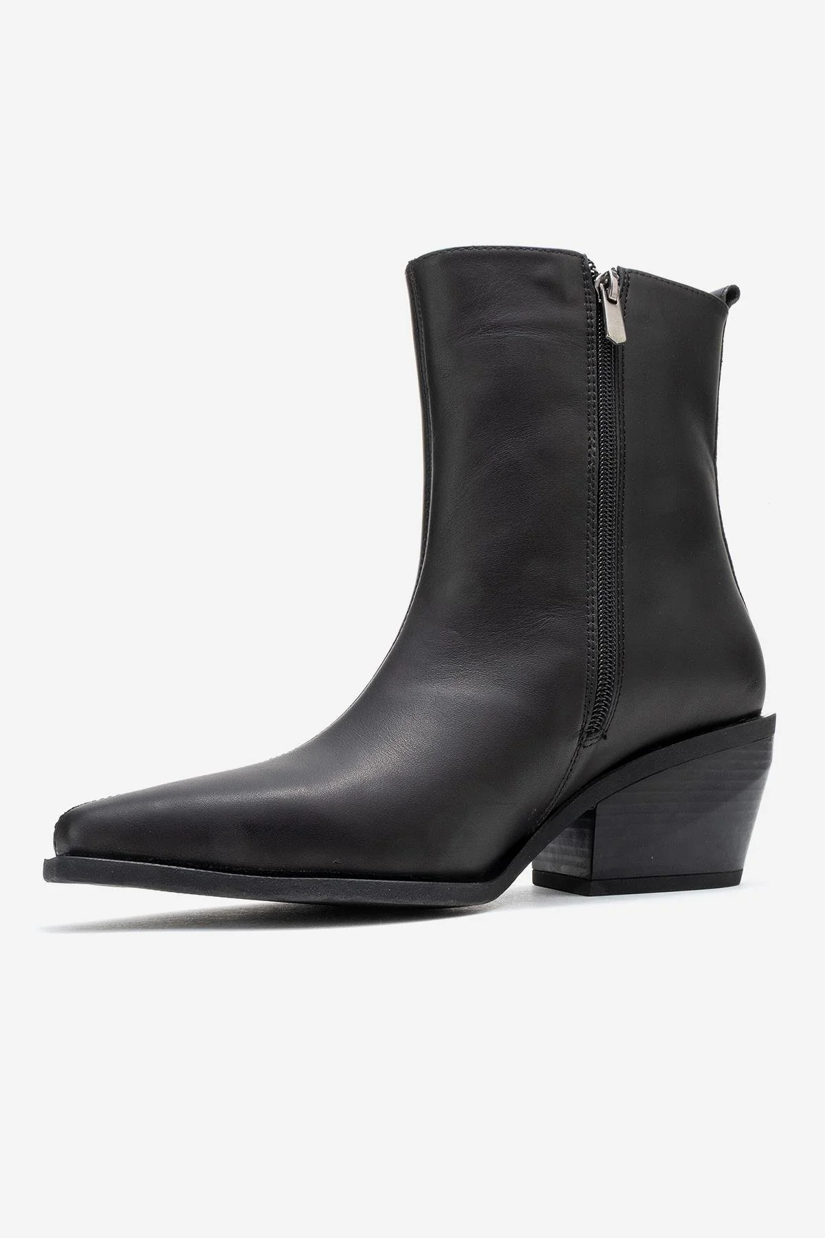 Lexia - Black Genuine Leather Western Boot (Women) - Image 4