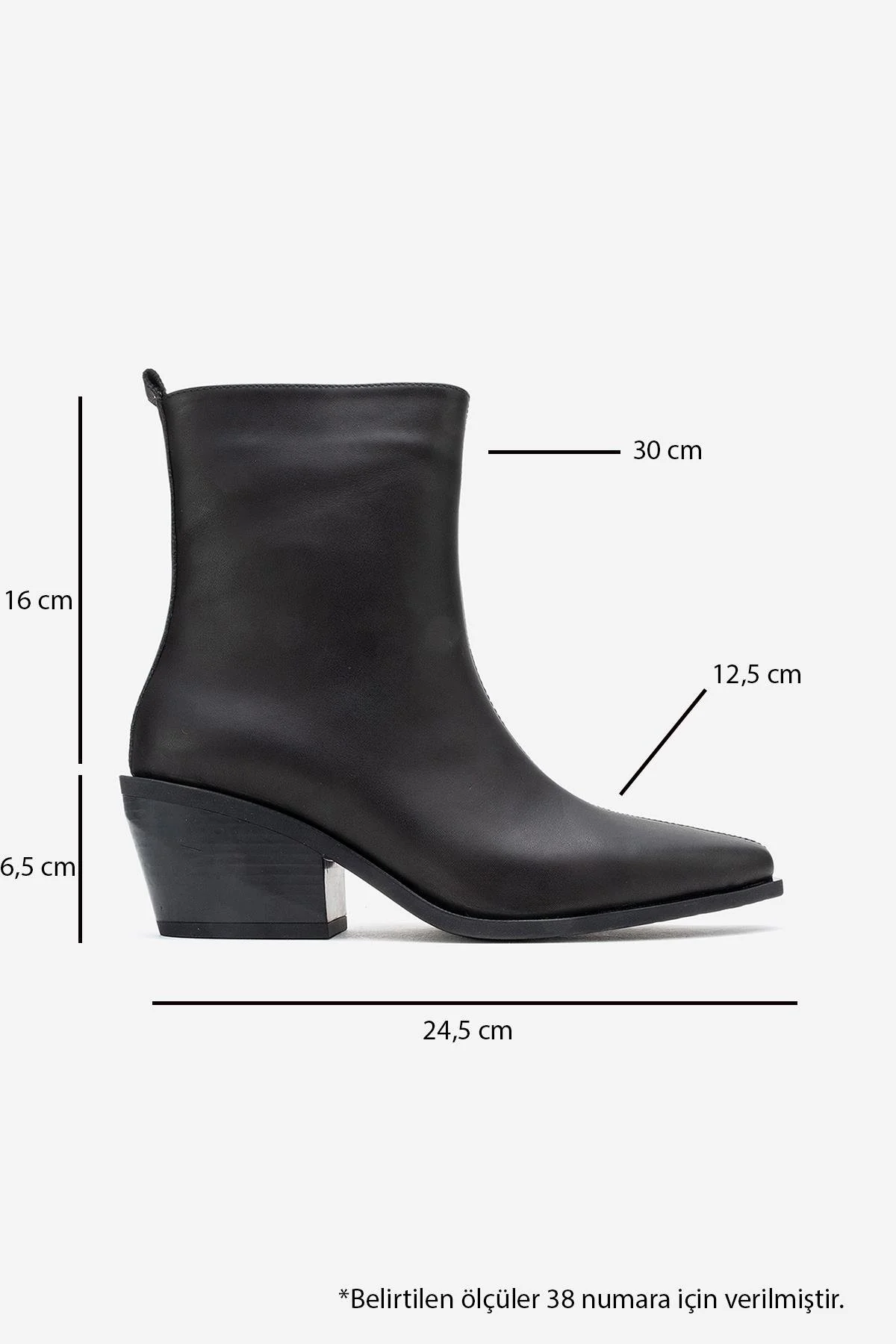 Lexia - Black Genuine Leather Western Boot (Women) - Image 6