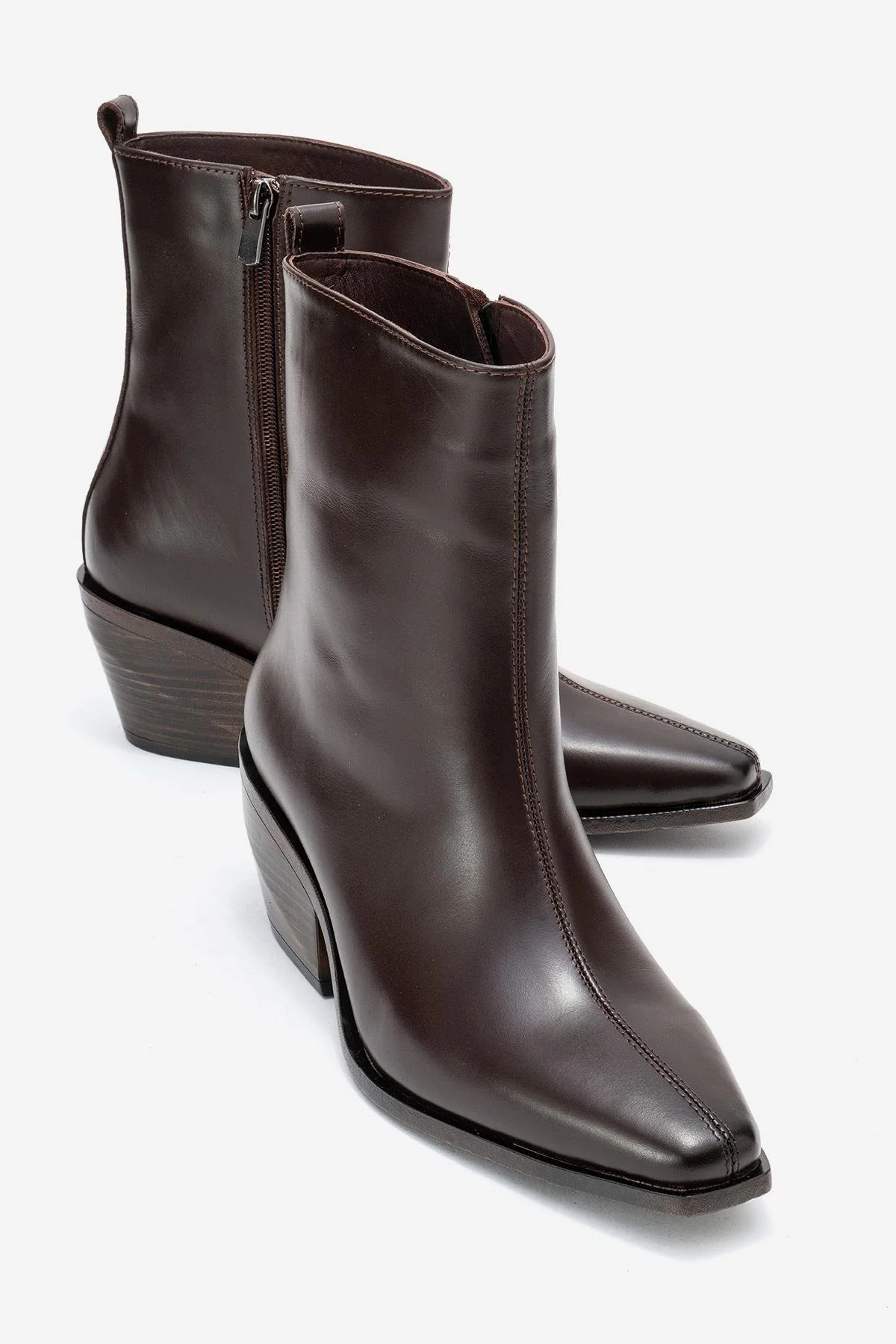 Lexia - Brown Genuine Leather Western Boot (Women)