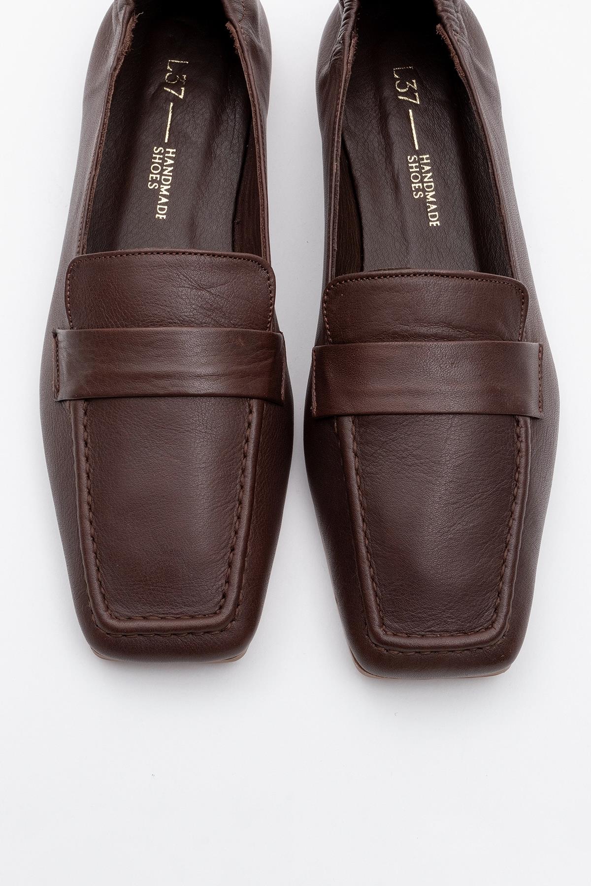 Liepa - Brown Leather Loafers (Women) - Image 2