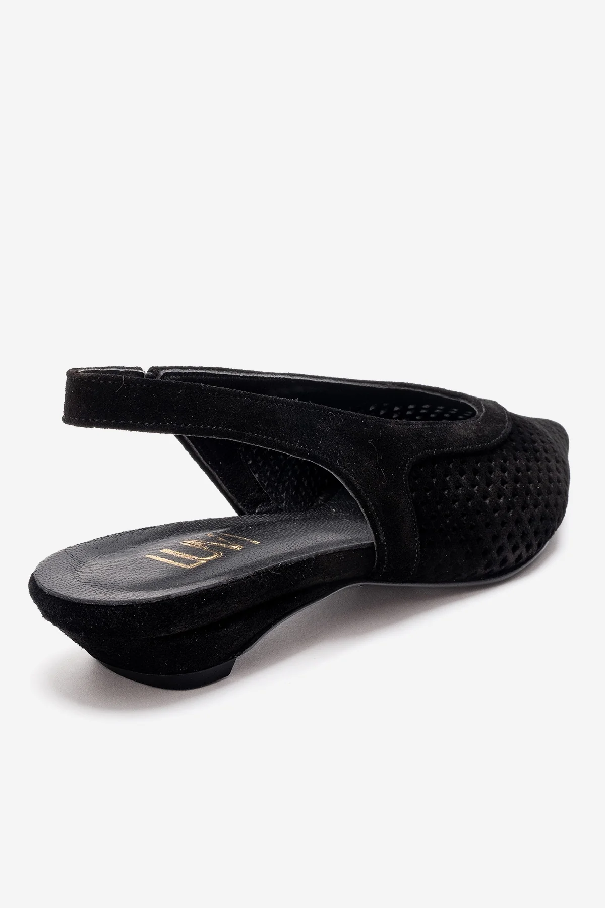 LIEVE - Black Genuine Leather Low Block Heel Shoe (Women) - Image 5