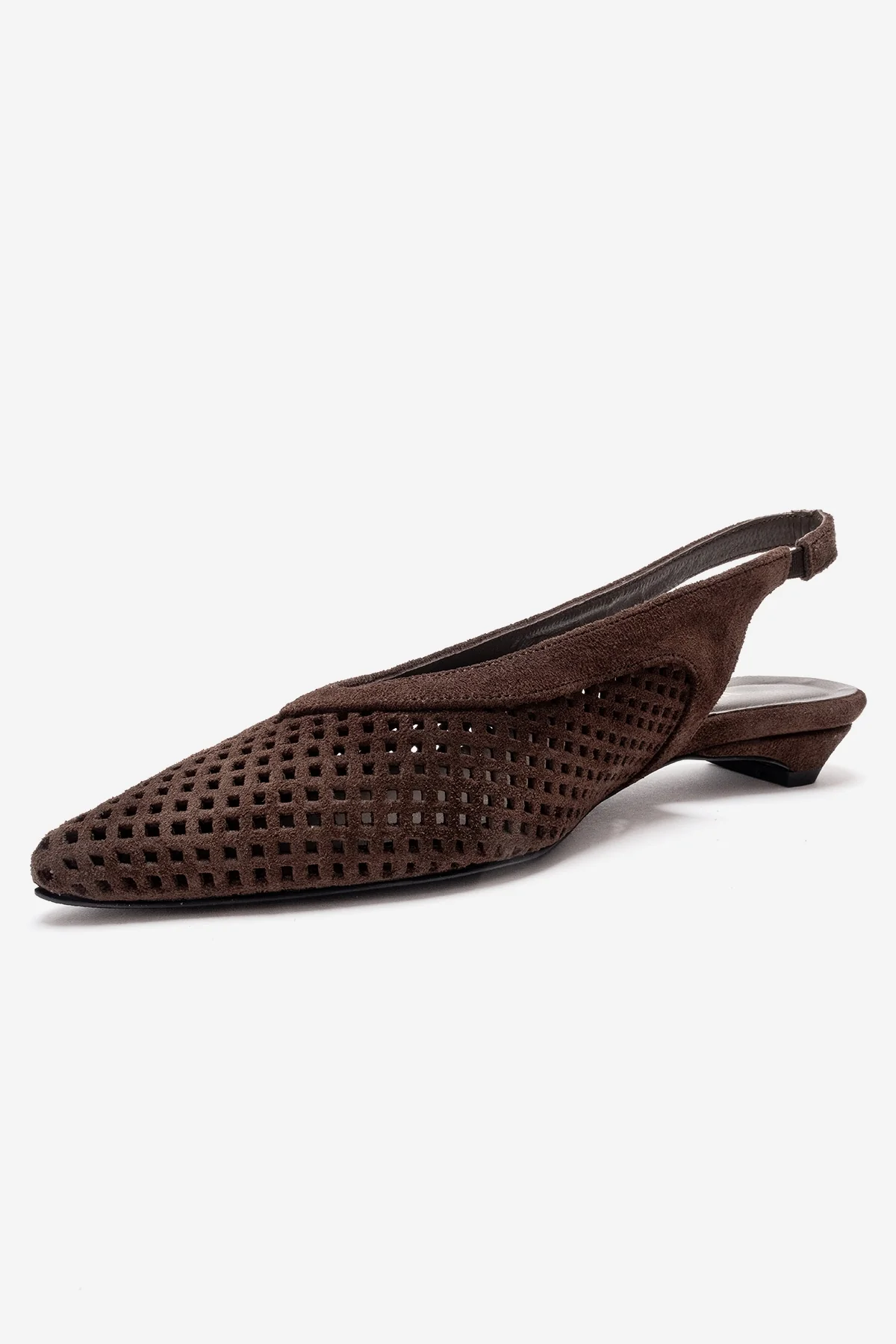 LIEVE - Brown Genuine Leather Low Block Heel Slingback (Women) - Image 6
