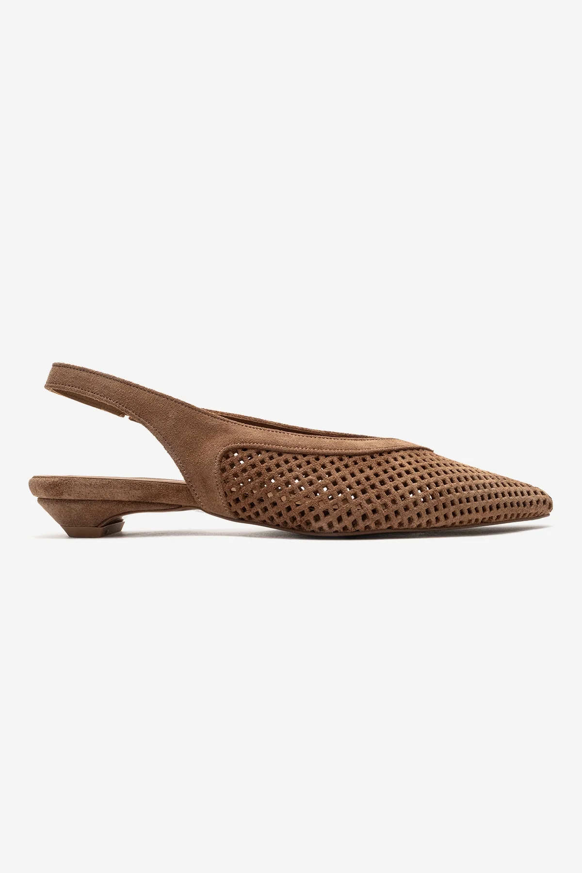 LIEVE - Taupe Genuine Leather Low Block Heel Shoe (Women) - Image 4