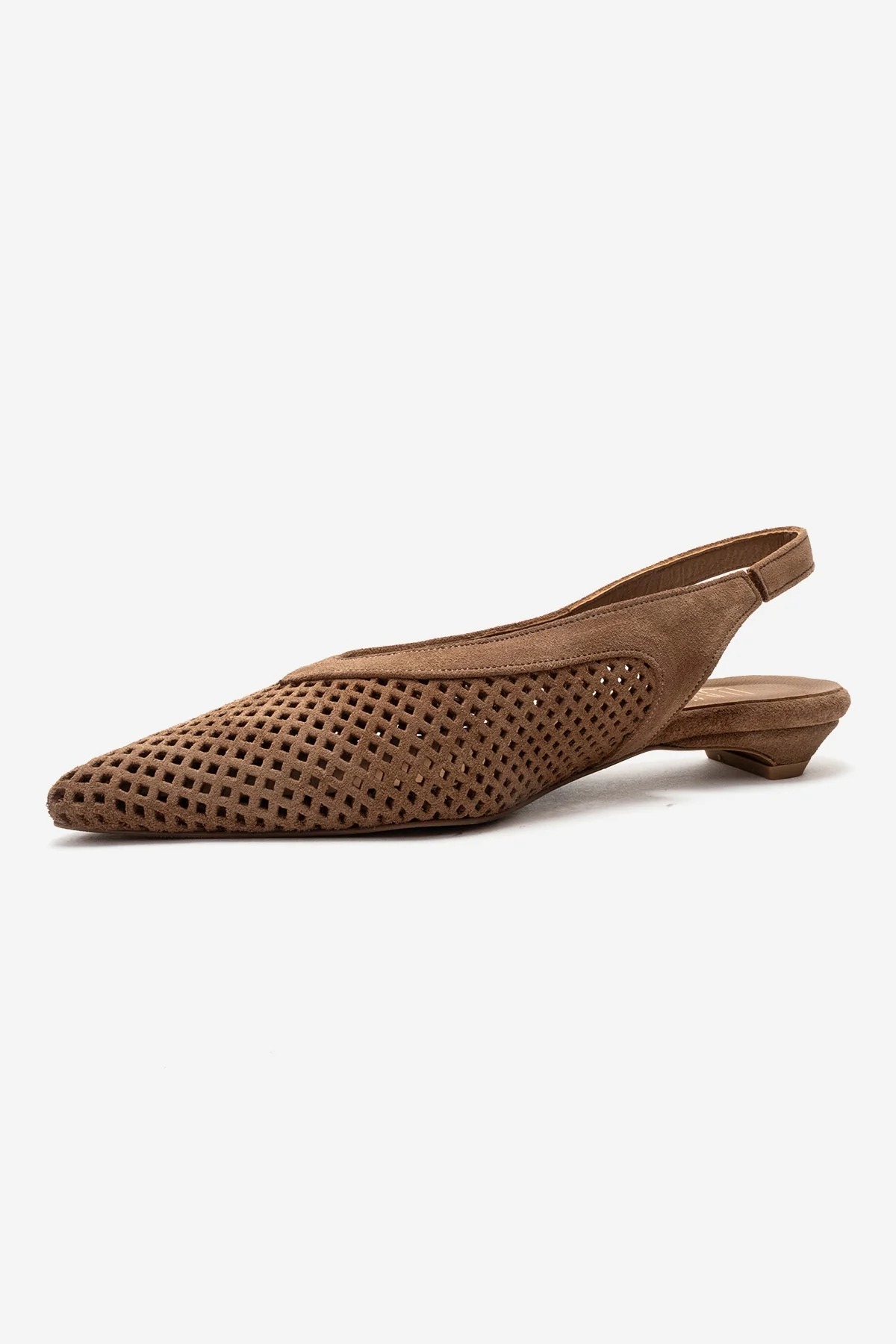 LIEVE - Taupe Genuine Leather Low Block Heel Shoe (Women) - Image 6
