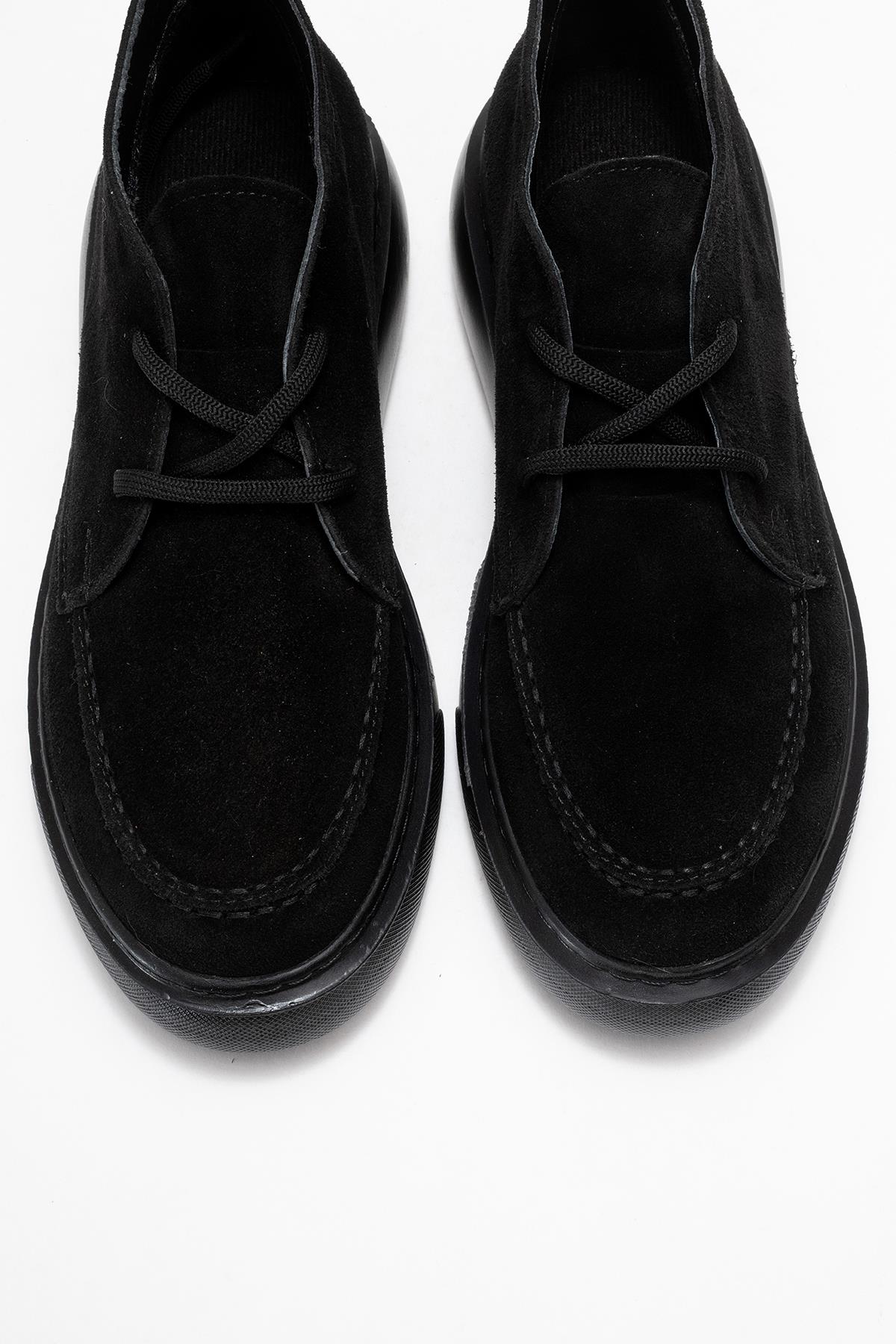Lilya - Black Genuine Leather Chukka Boot (Women) - Image 2