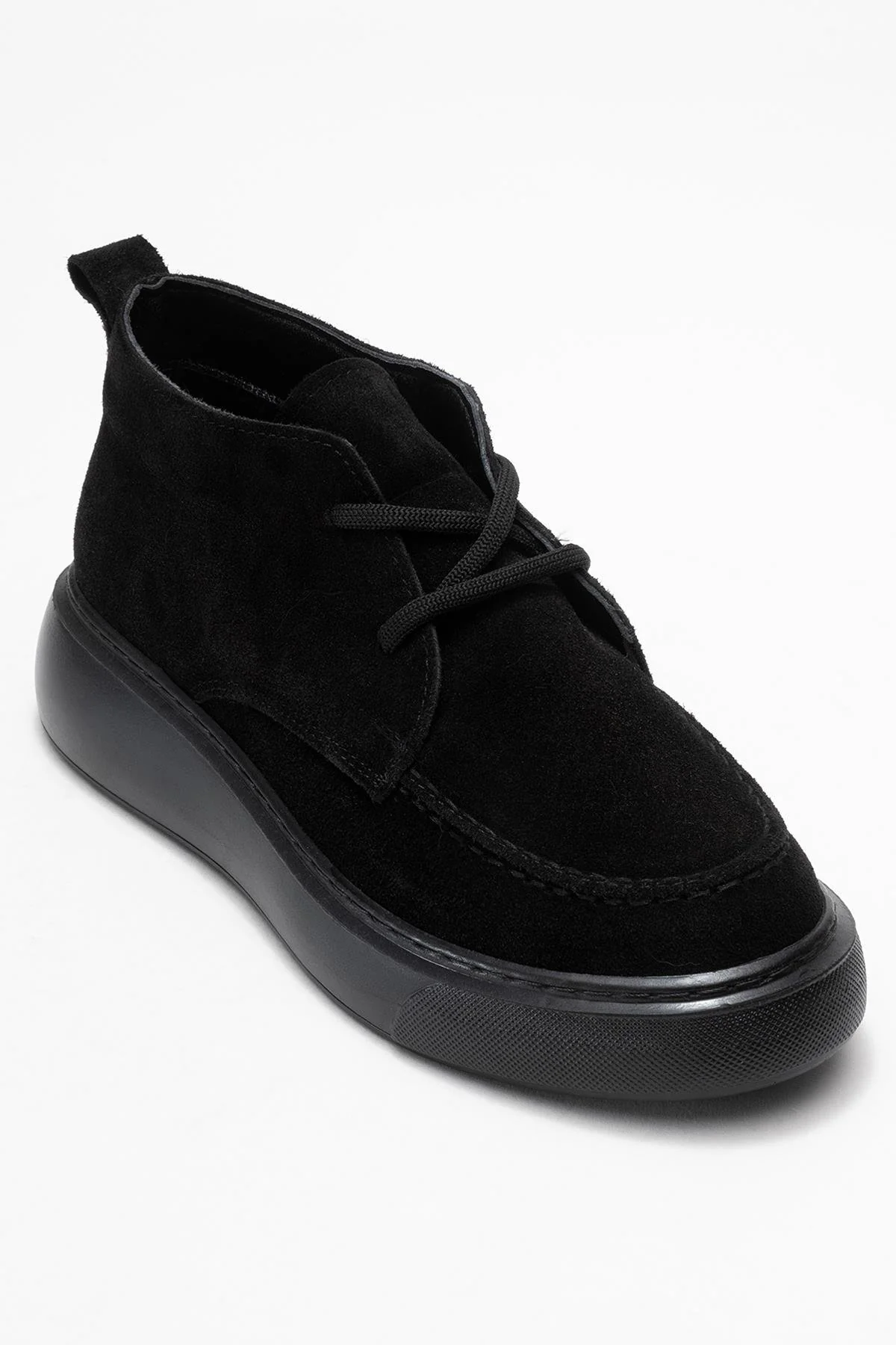 Lilya - Black Genuine Leather Chukka Boot (Women) - Image 3
