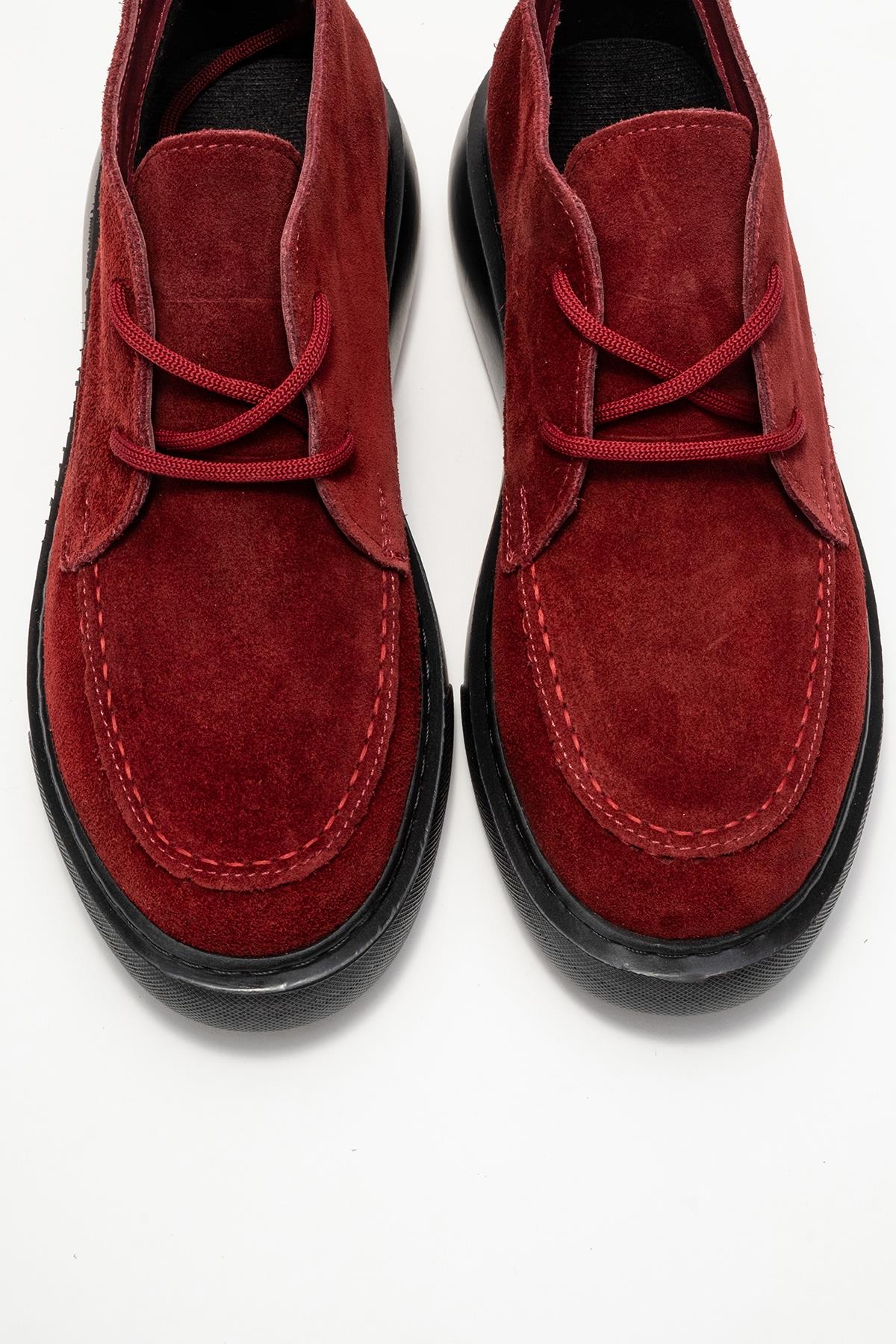 Lilya - Burgundy Genuine Leather Chukka Boot (Women) - Image 2