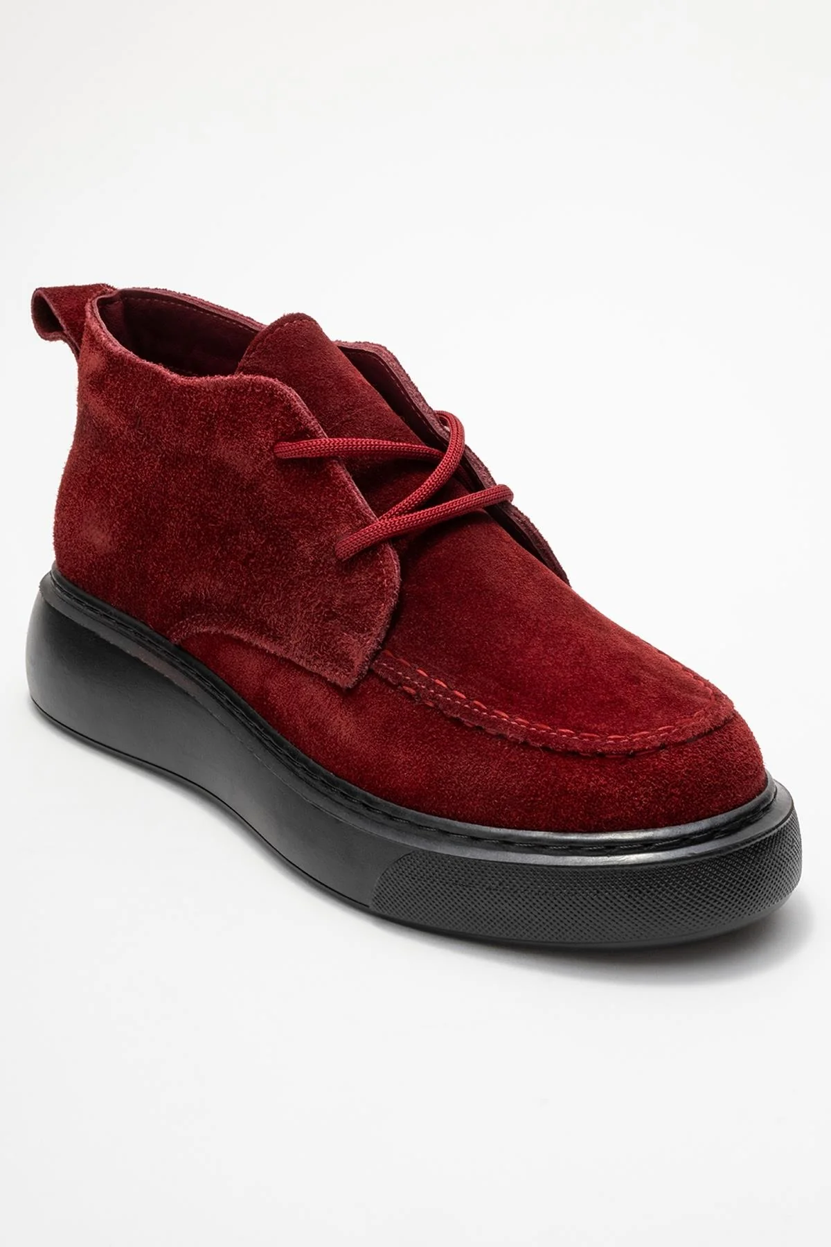 Lilya - Burgundy Genuine Leather Chukka Boot (Women) - Image 3