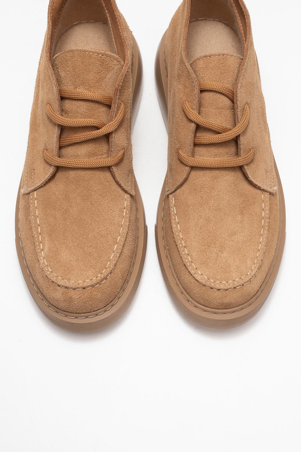 Lilya - Taupe Genuine Suede Leather Chukka Boot (Women) - Image 2