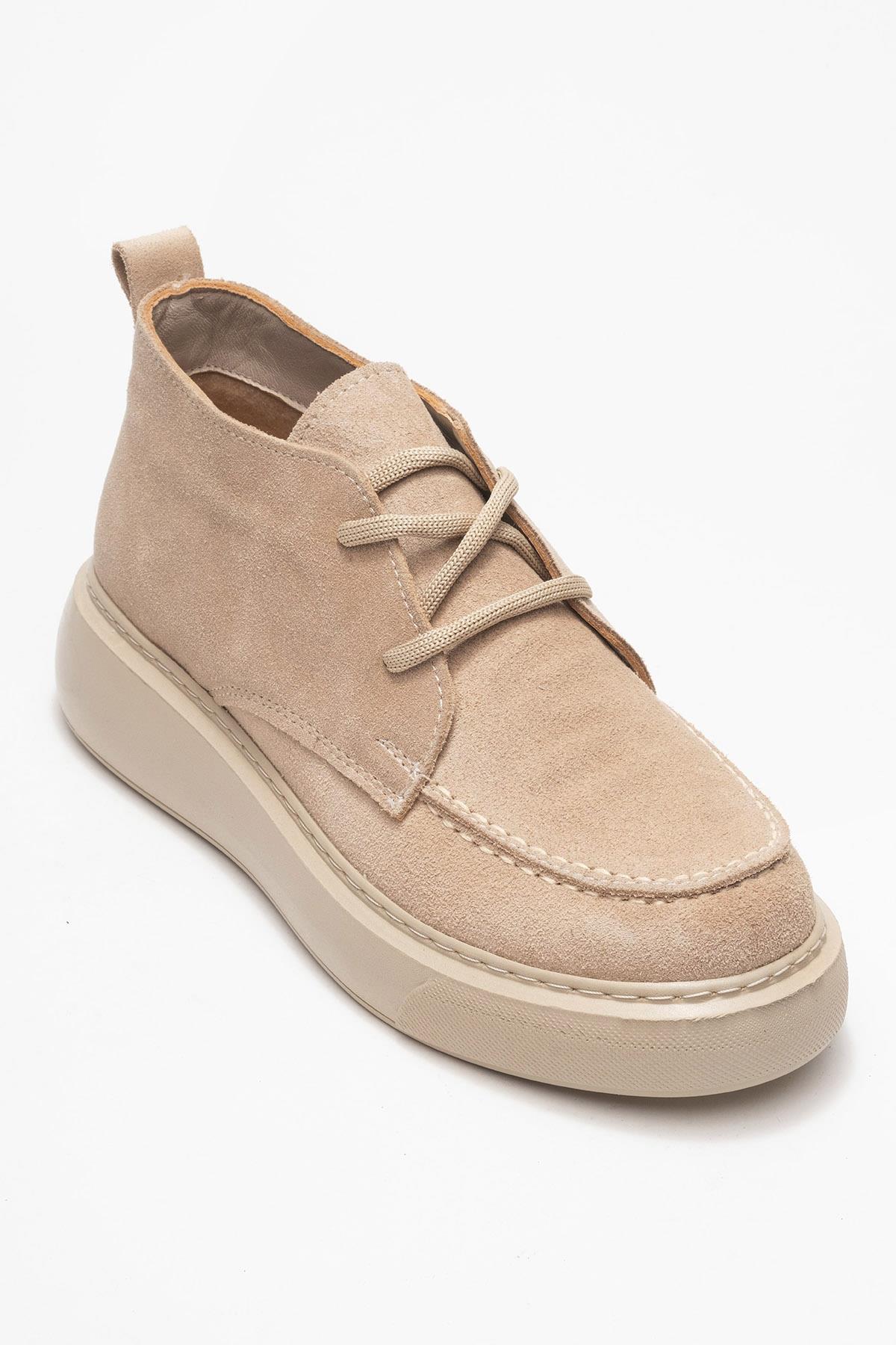 Lilya - Taupe Genuine Suede Leather Chukka Boot (Women) - Image 3