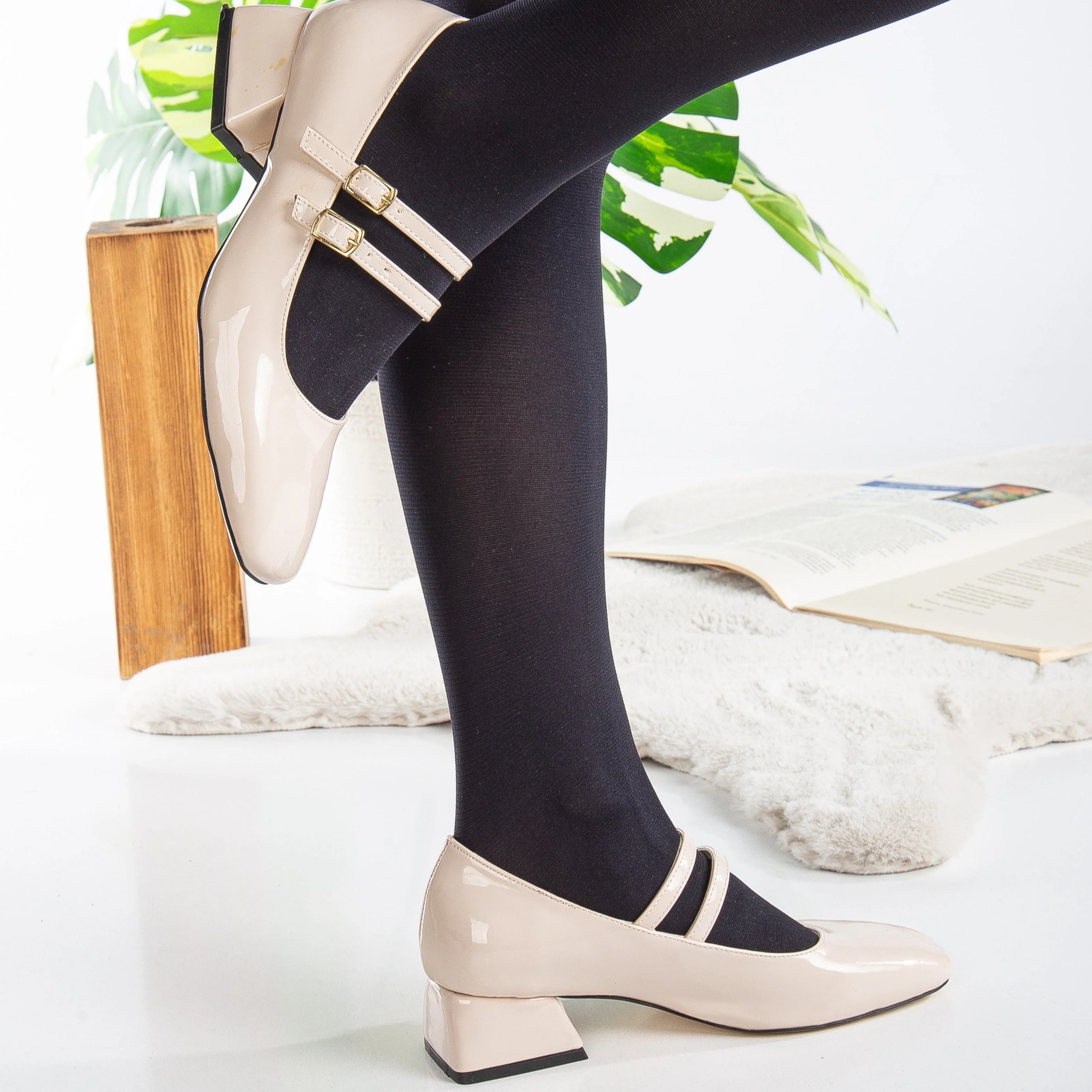 Lizbeth - Beige Mary Jane Shoes - Image 6