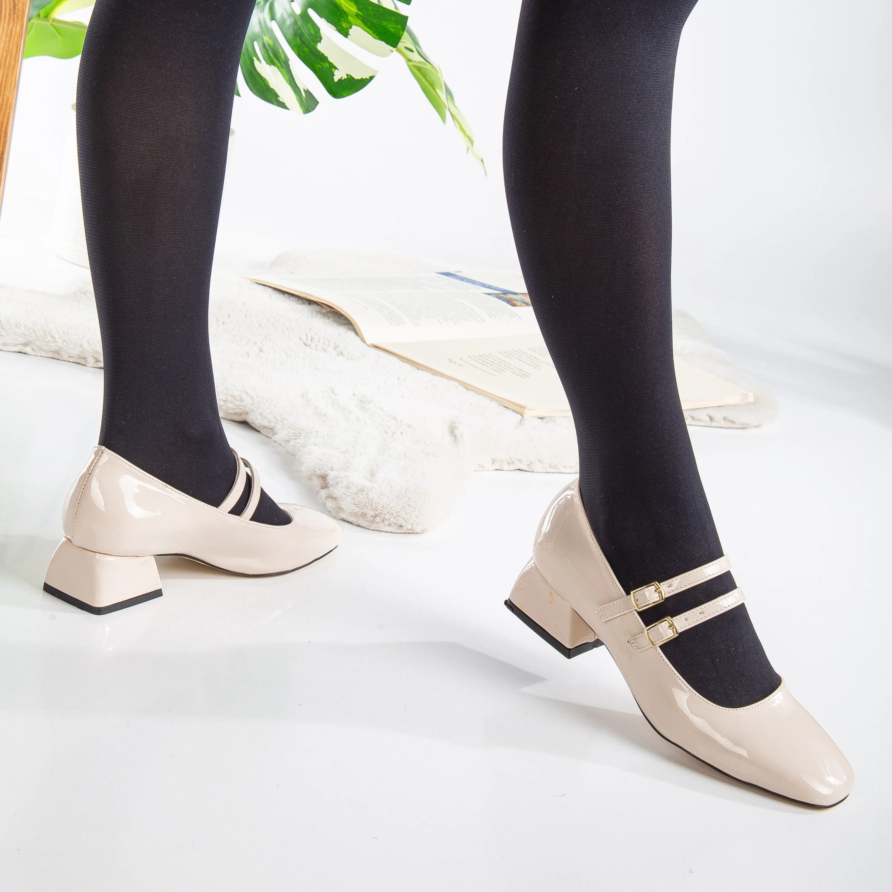 Lizbeth - Beige Mary Jane Shoes - Image 7