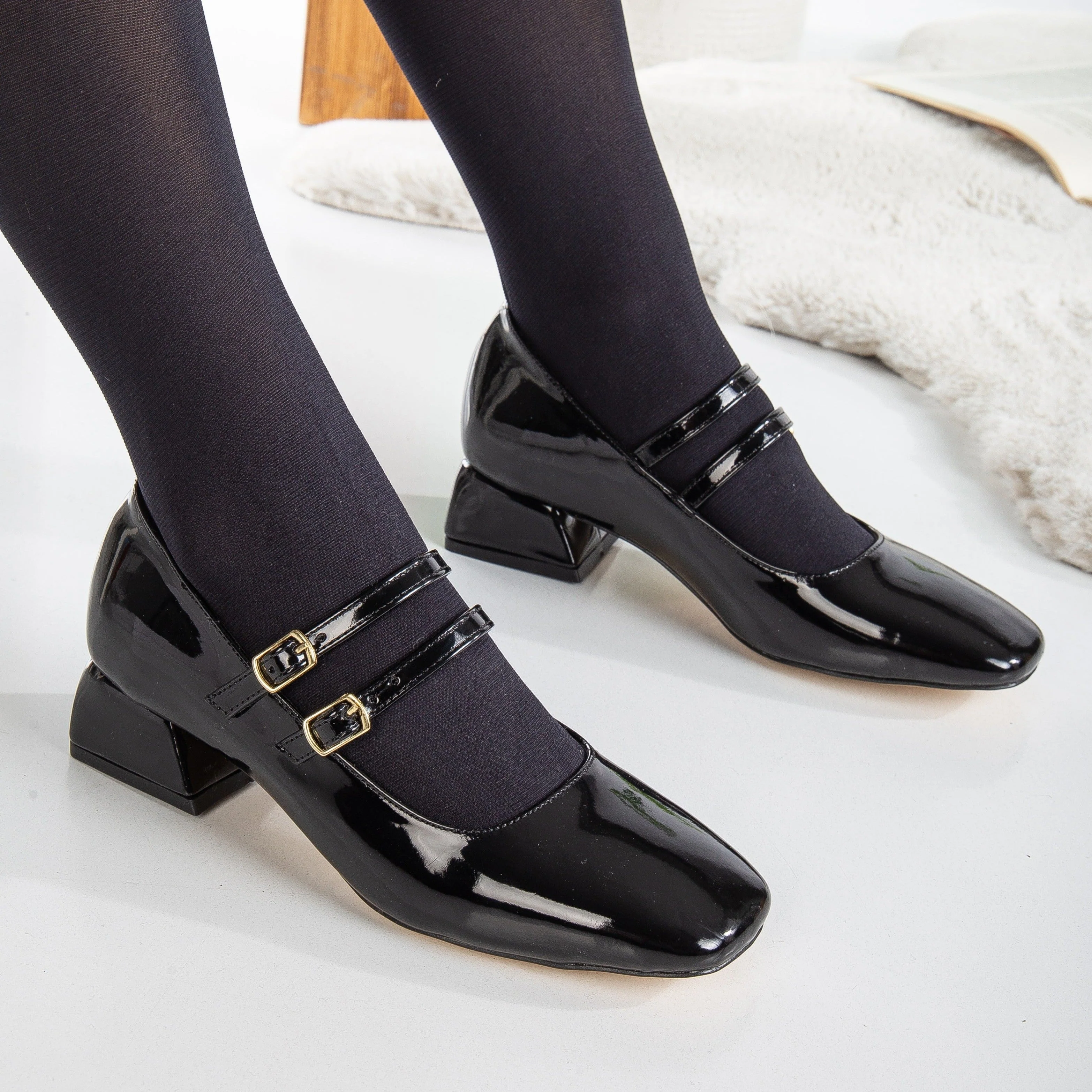 Lizbeth - Black Mary Jane Shoes - Image 6