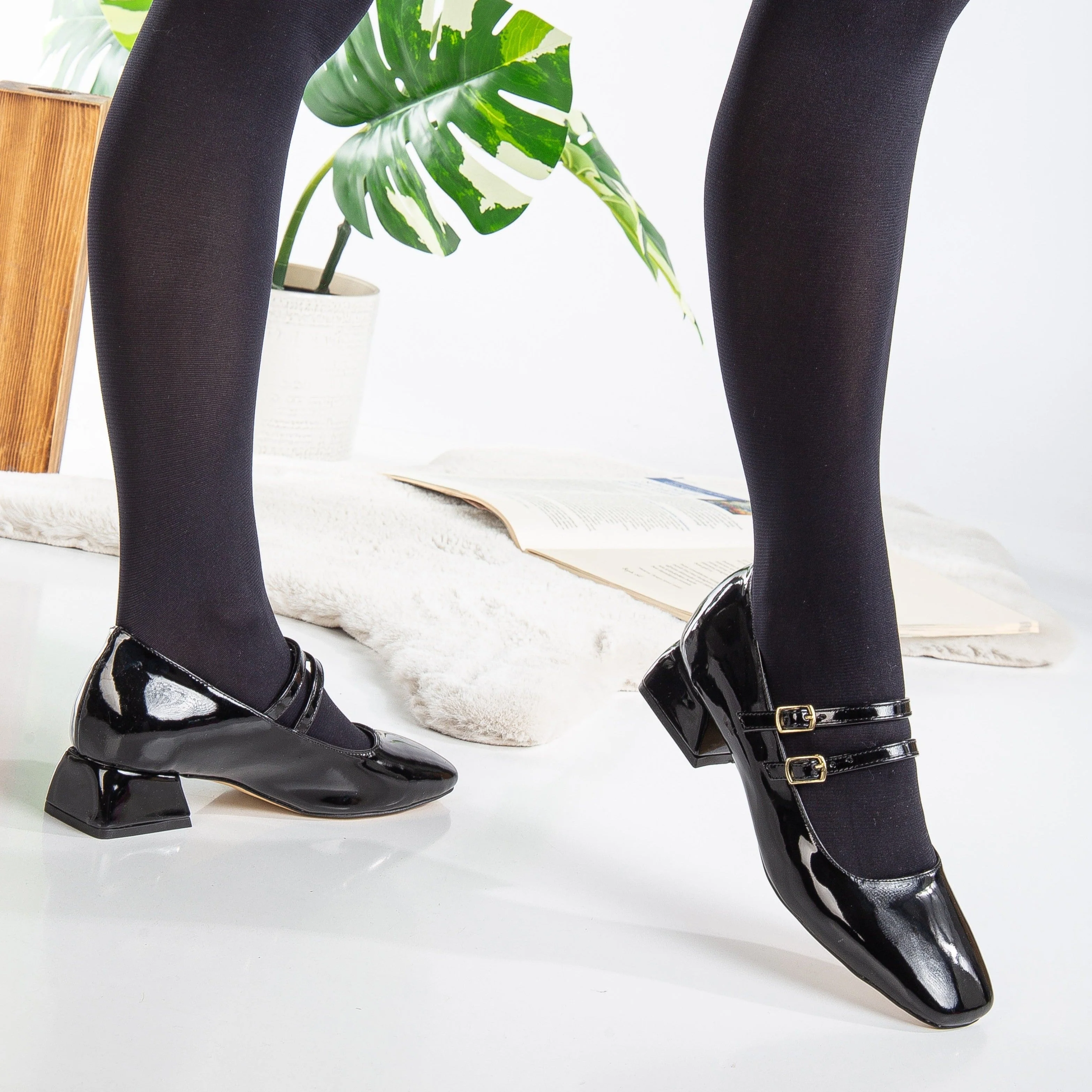 Lizbeth - Black Mary Jane Shoes - Image 7