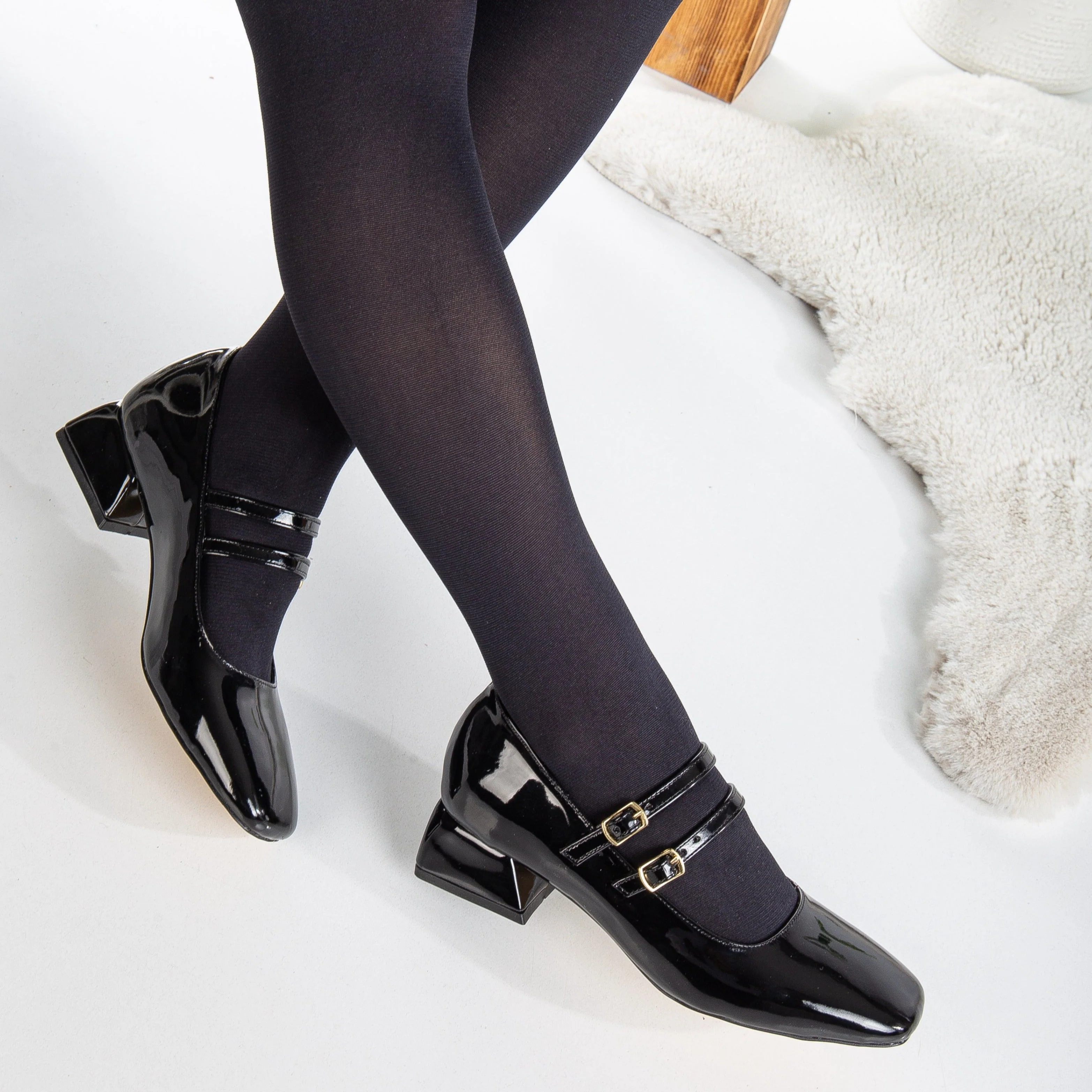 Lizbeth - Black Mary Jane Shoes - Image 8