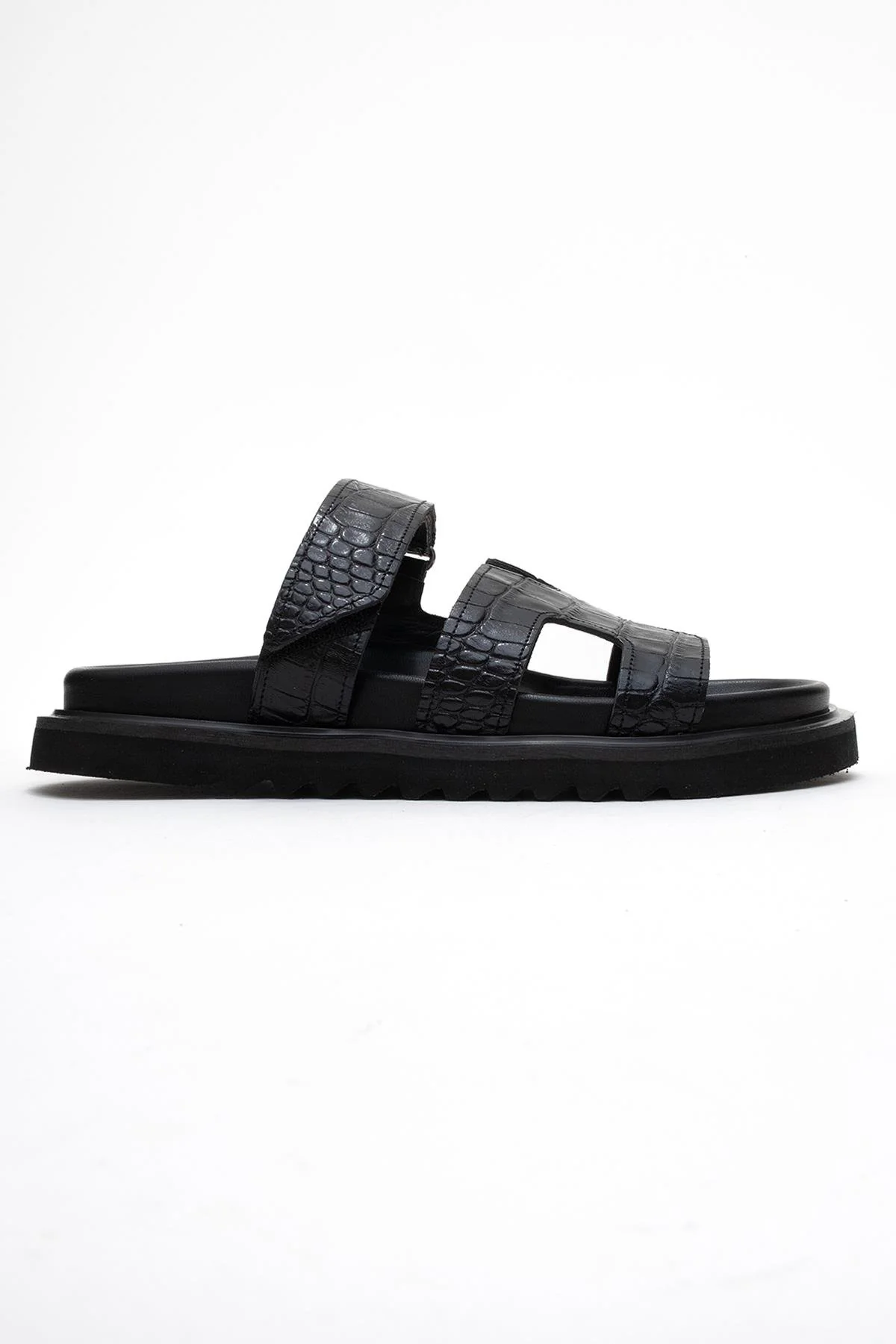 Loana Black Leather Slide Sandal (Women) - Image 6