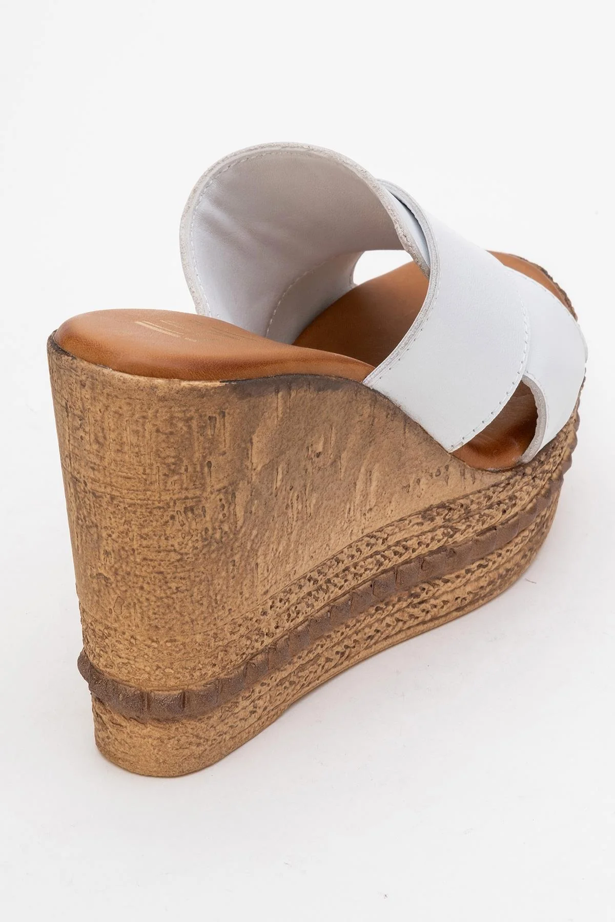 Lois - White Wedge Leather Sandal (Women) - Image 5