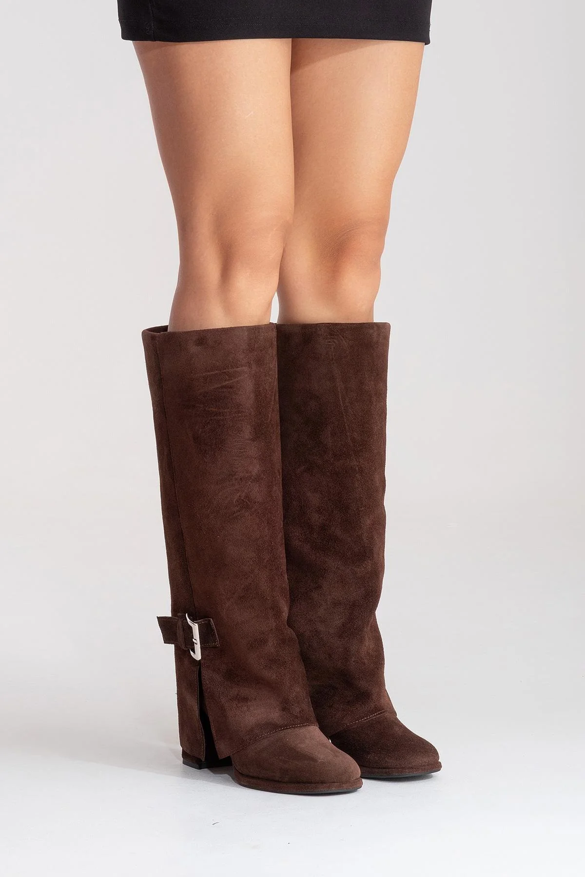 LOJO - Brown Genuine Leather Block Heel Boot (Women) - Image 2