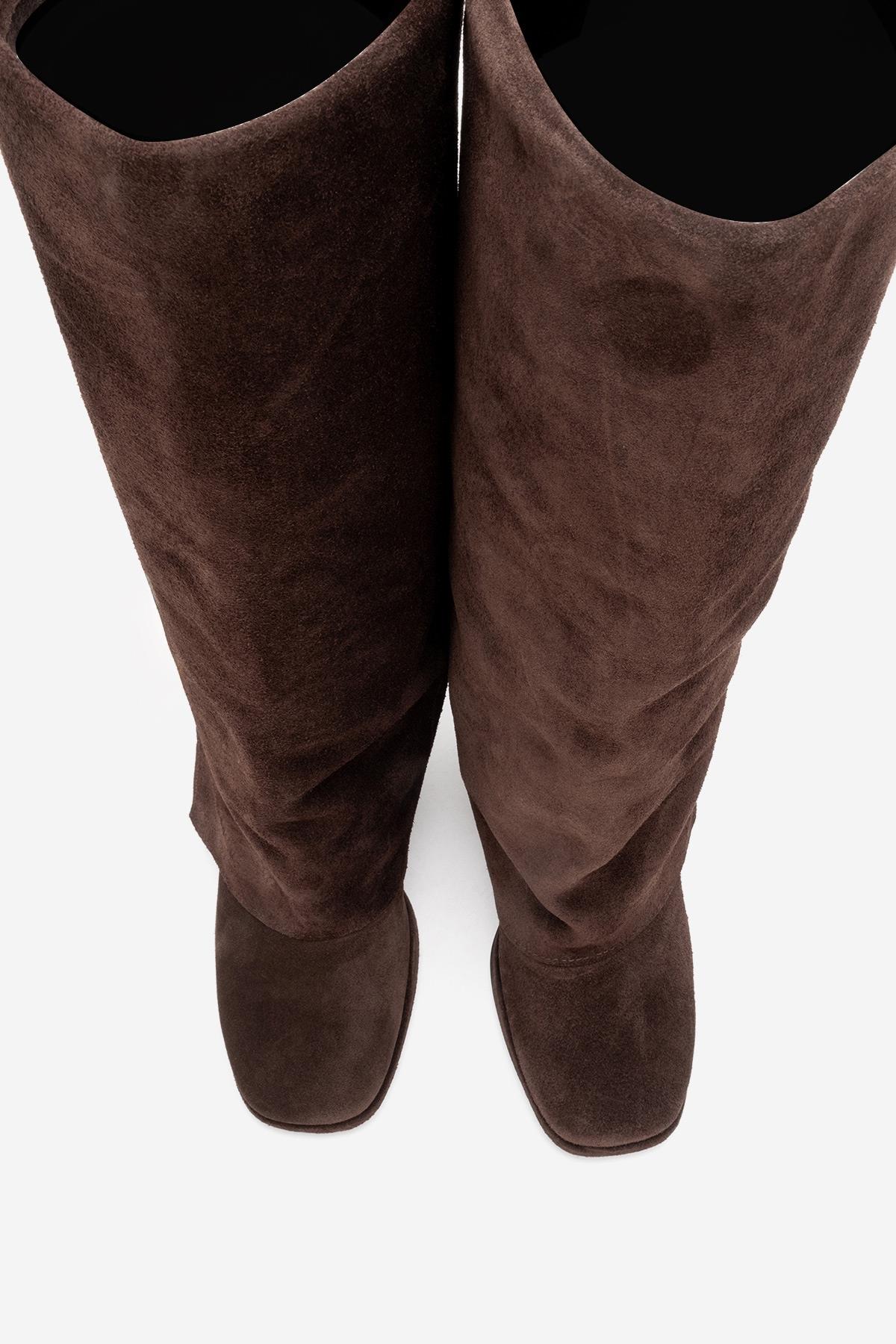 LOJO - Brown Genuine Leather Block Heel Boot (Women) - Image 4