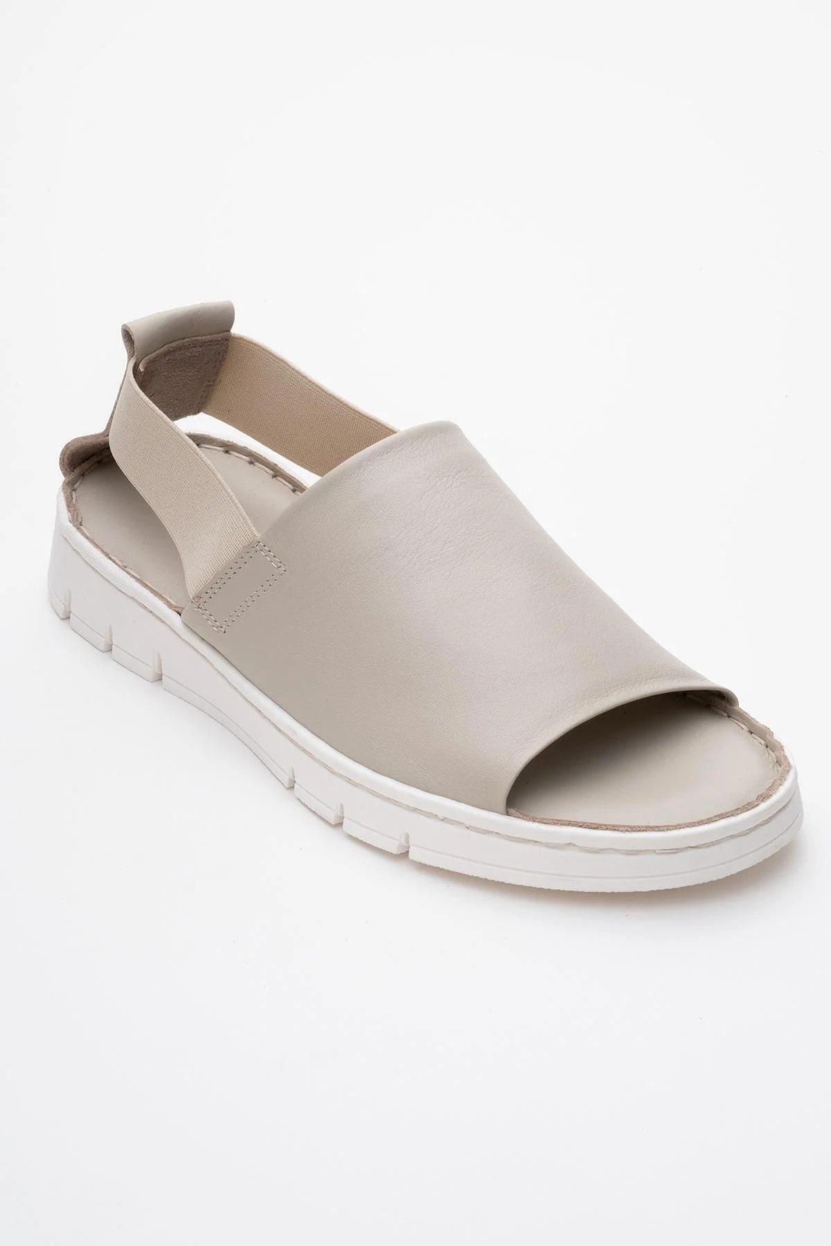 Londoi - Beige Elastic Strap Leather Sandal (Women) - Image 2
