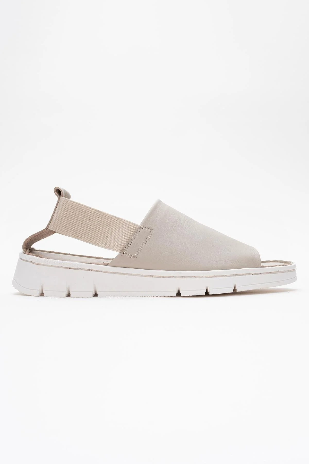 Londoi - Beige Elastic Strap Leather Sandal (Women) - Image 6