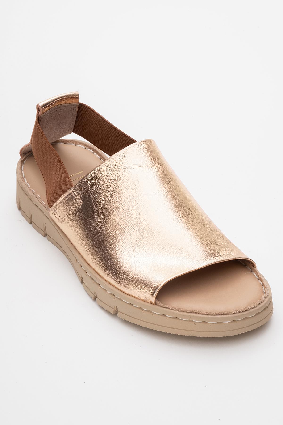Londoi - Golden Elastic Strap Leather Sandal (Women) - Image 3