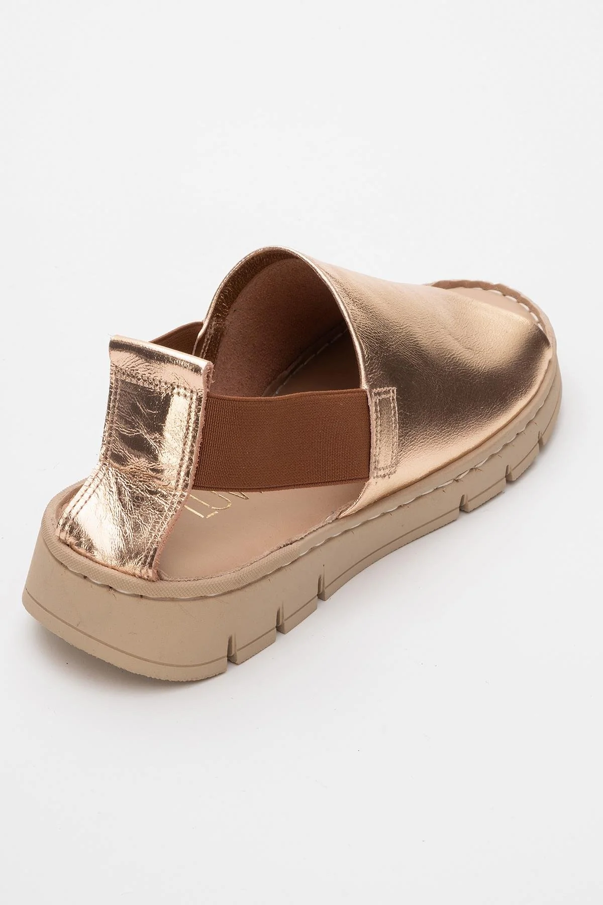 Londoi - Golden Elastic Strap Leather Sandal (Women) - Image 5