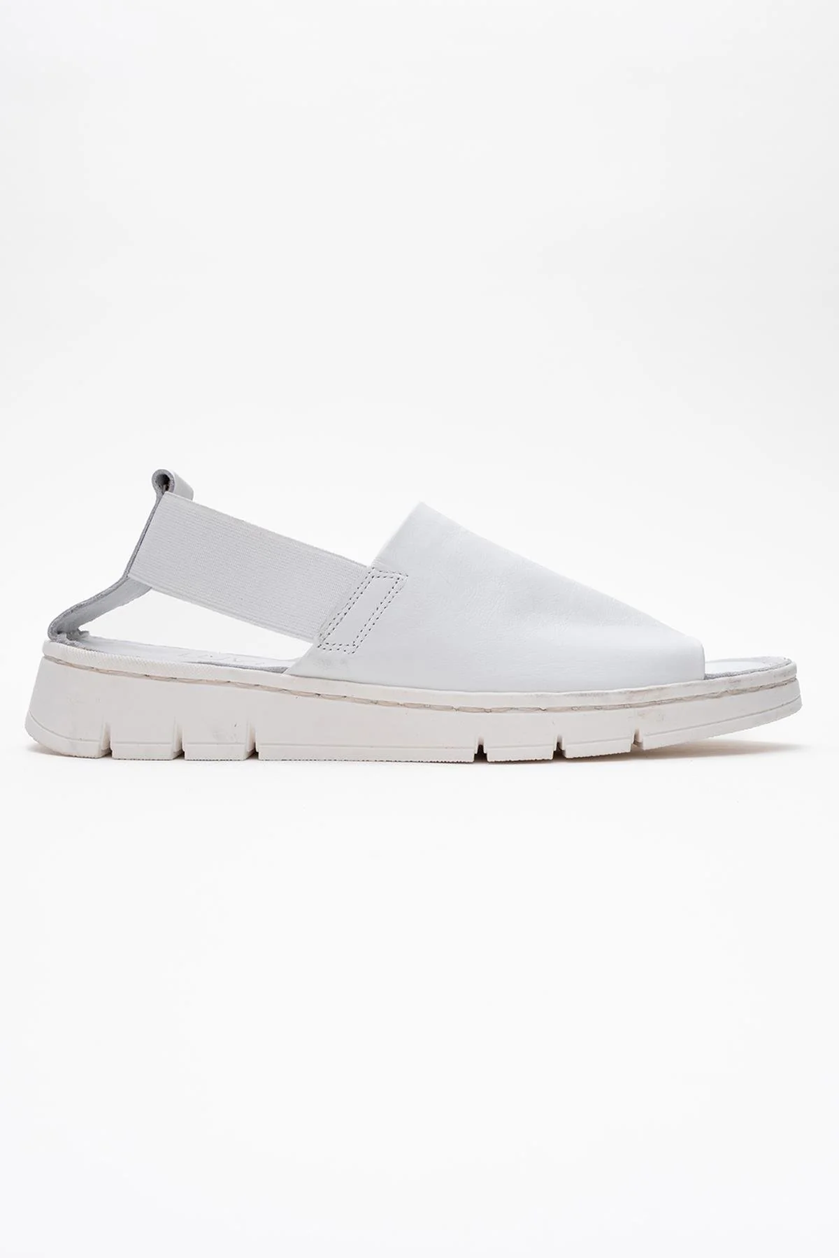 Londoi - White Elastic Strap Leather Sandal (Women) - Image 6