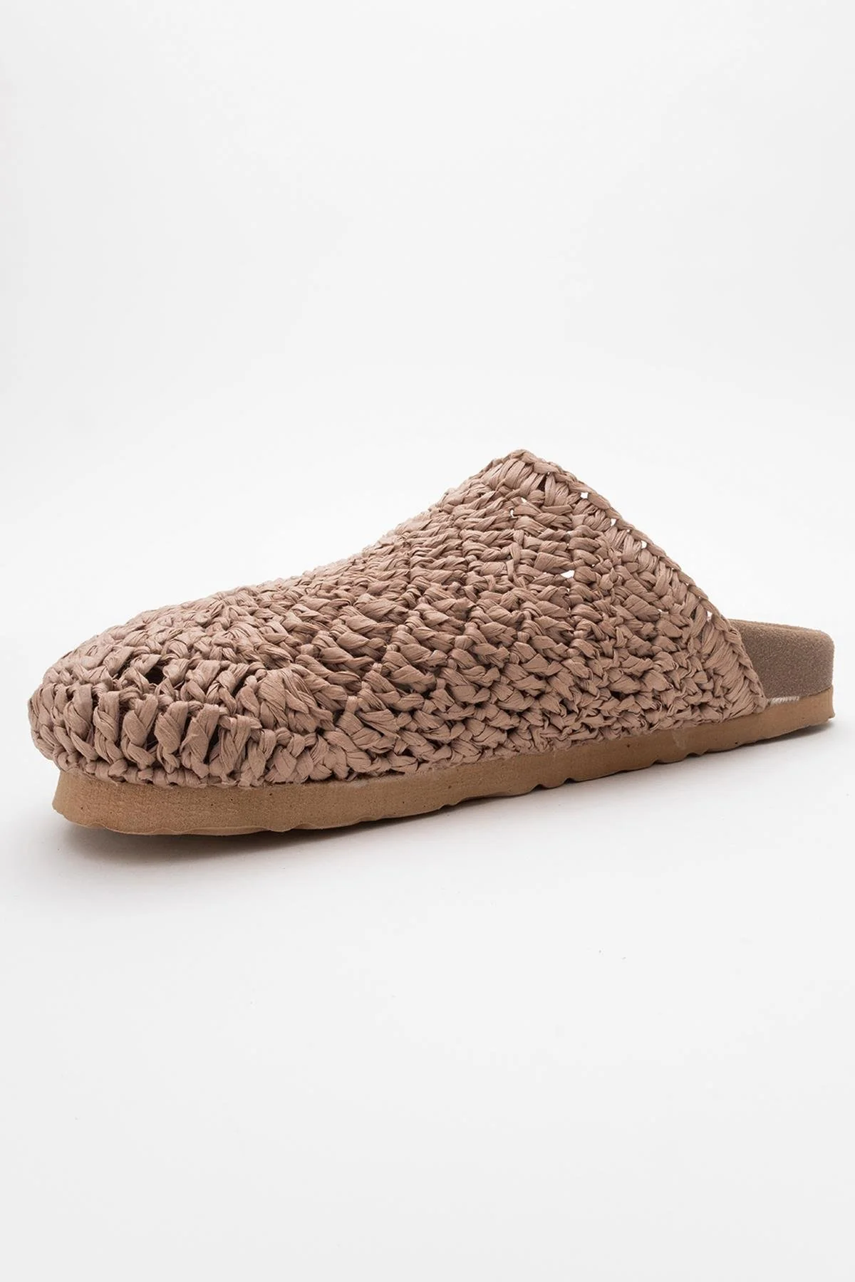 LOOP Brown Woven Slide Sandal (Women) - Image 4