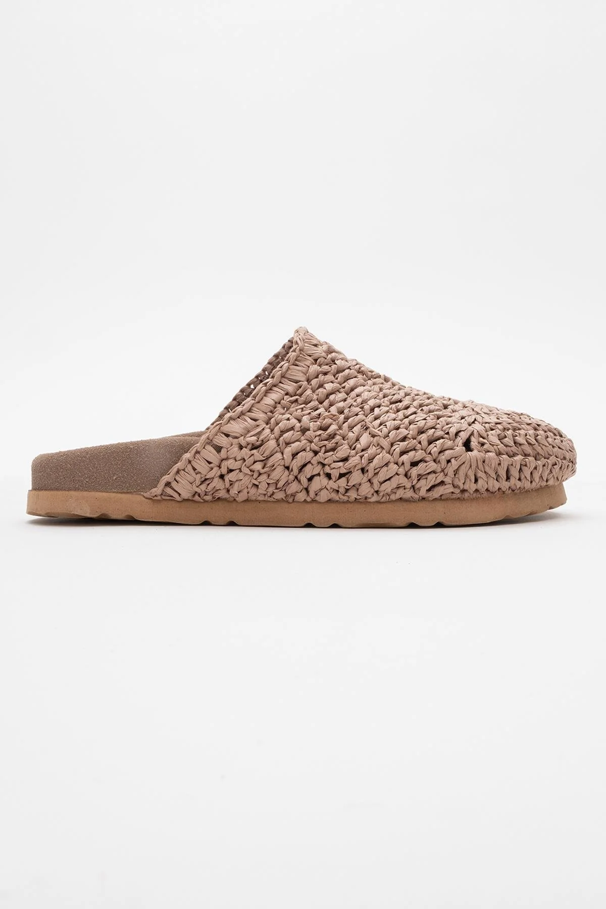 LOOP Brown Woven Slide Sandal (Women) - Image 6