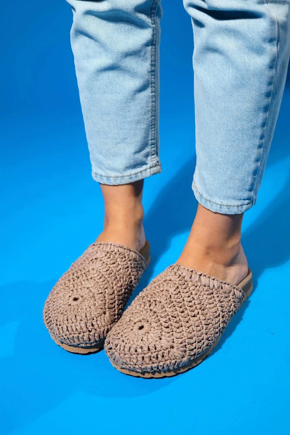 LOOP Brown Woven Slide Sandal (Women) - Image 7