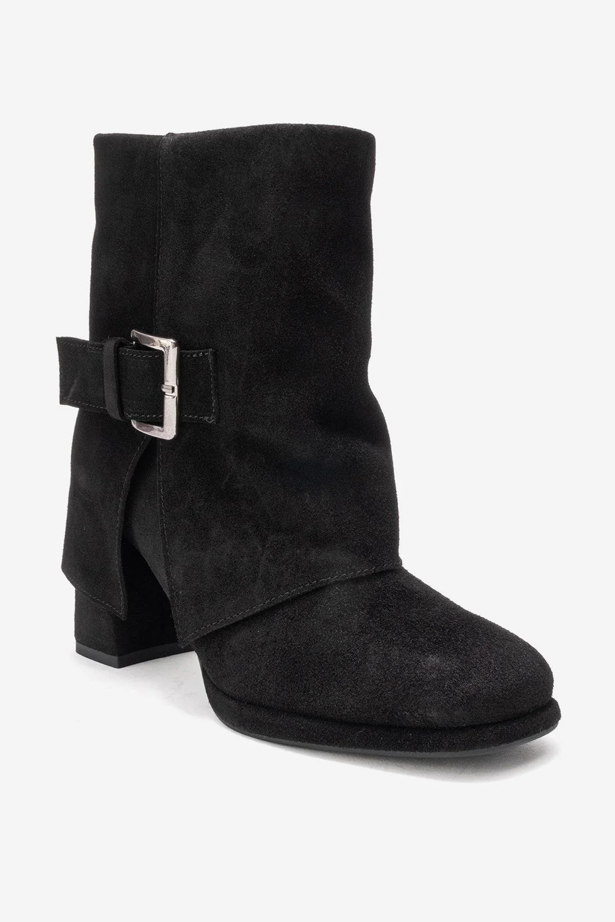 LORE - Black Genuine Leather Block Heel Boot (Women) - Image 3