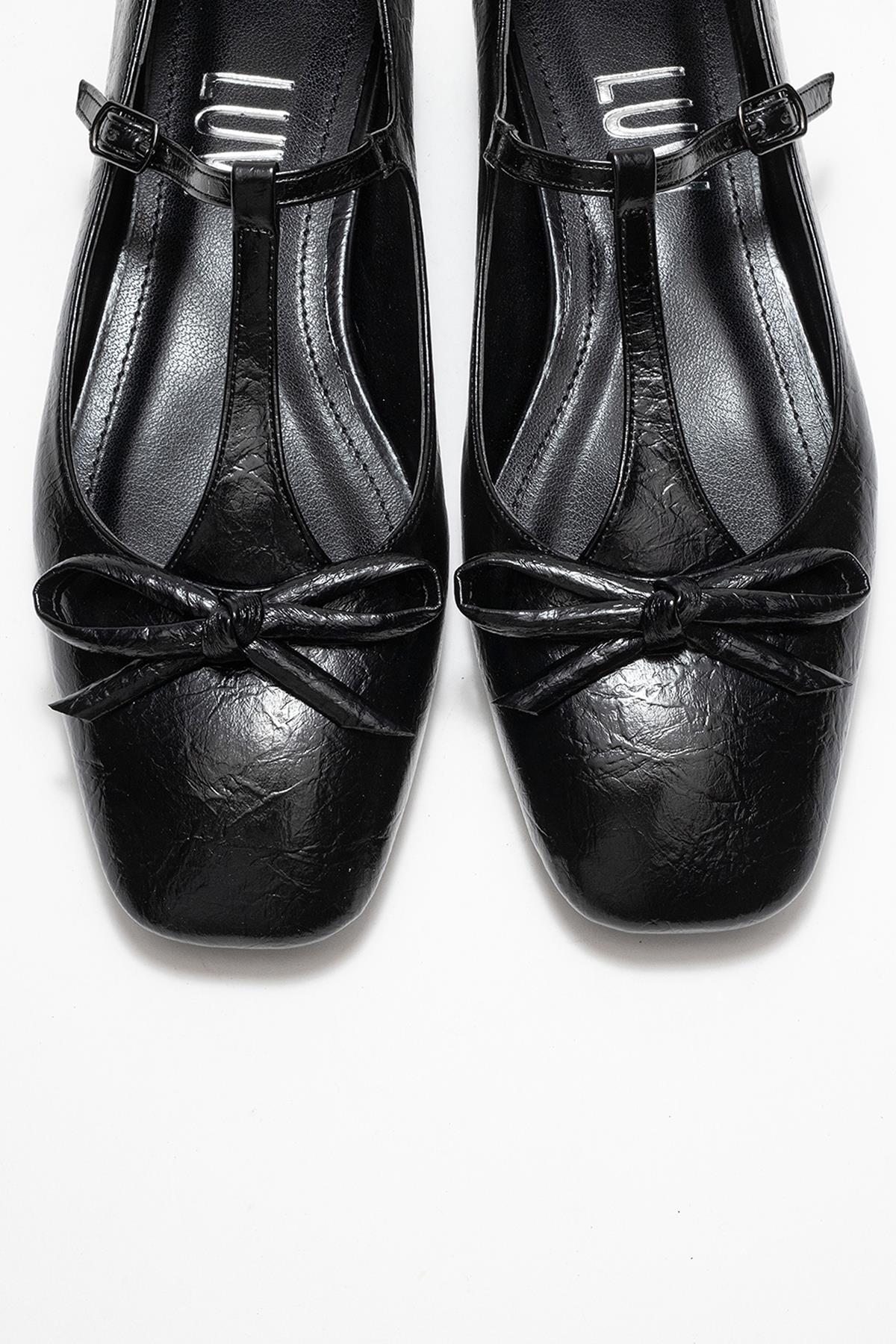 Lorena - Black Ballet Flat (Women) - Image 2