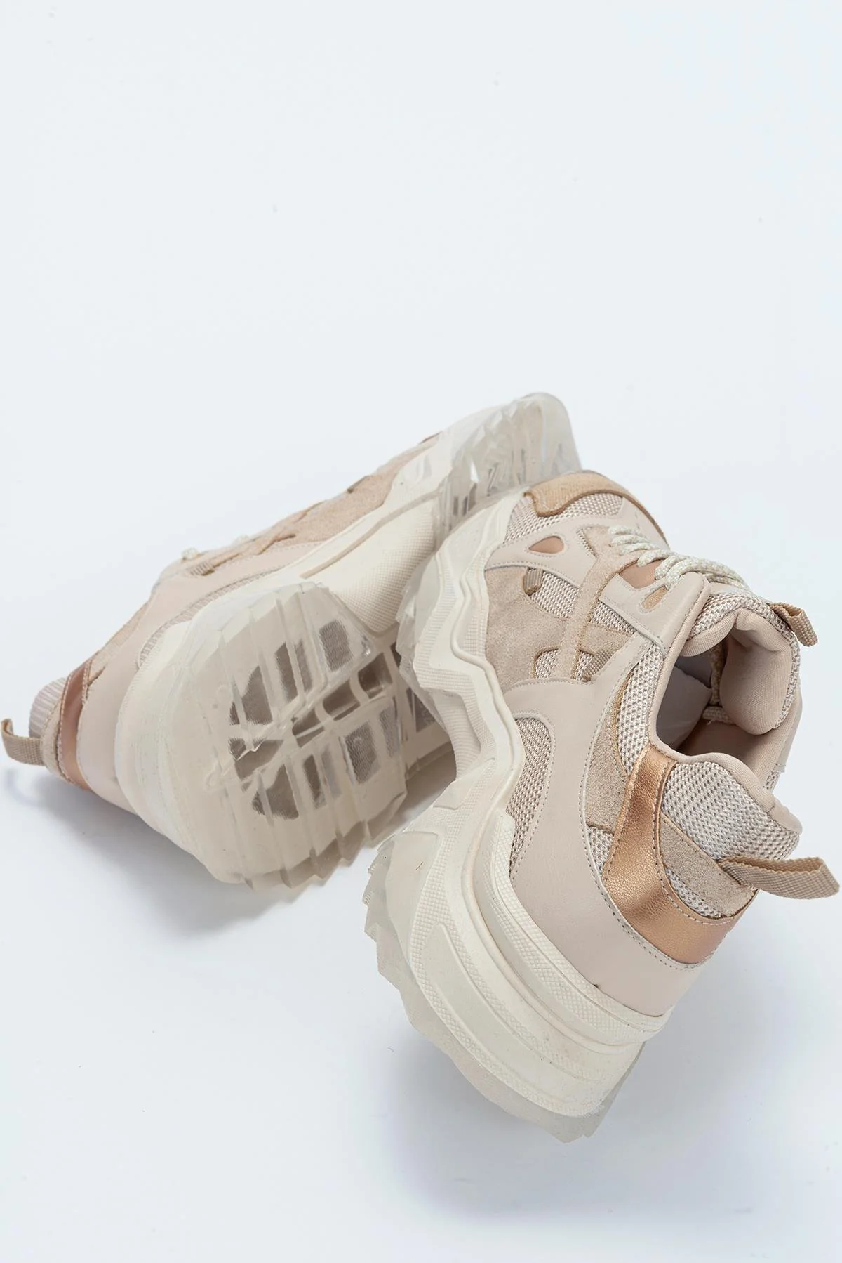 Loretta - Beige Platform Sneakers - Image 3