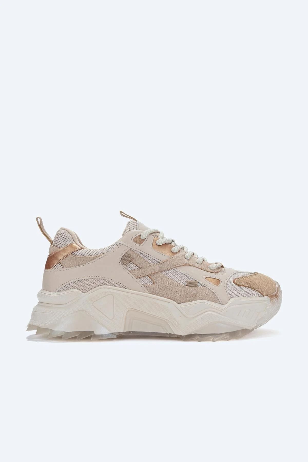 Loretta - Beige Platform Sneakers - Image 6