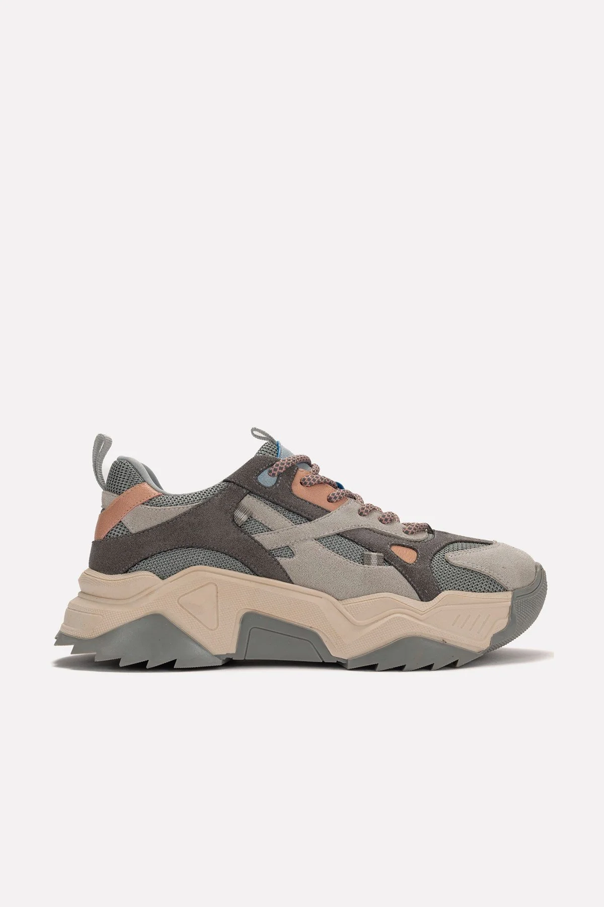 Loretta - Gray Pink Platform Sneakers - Image 7