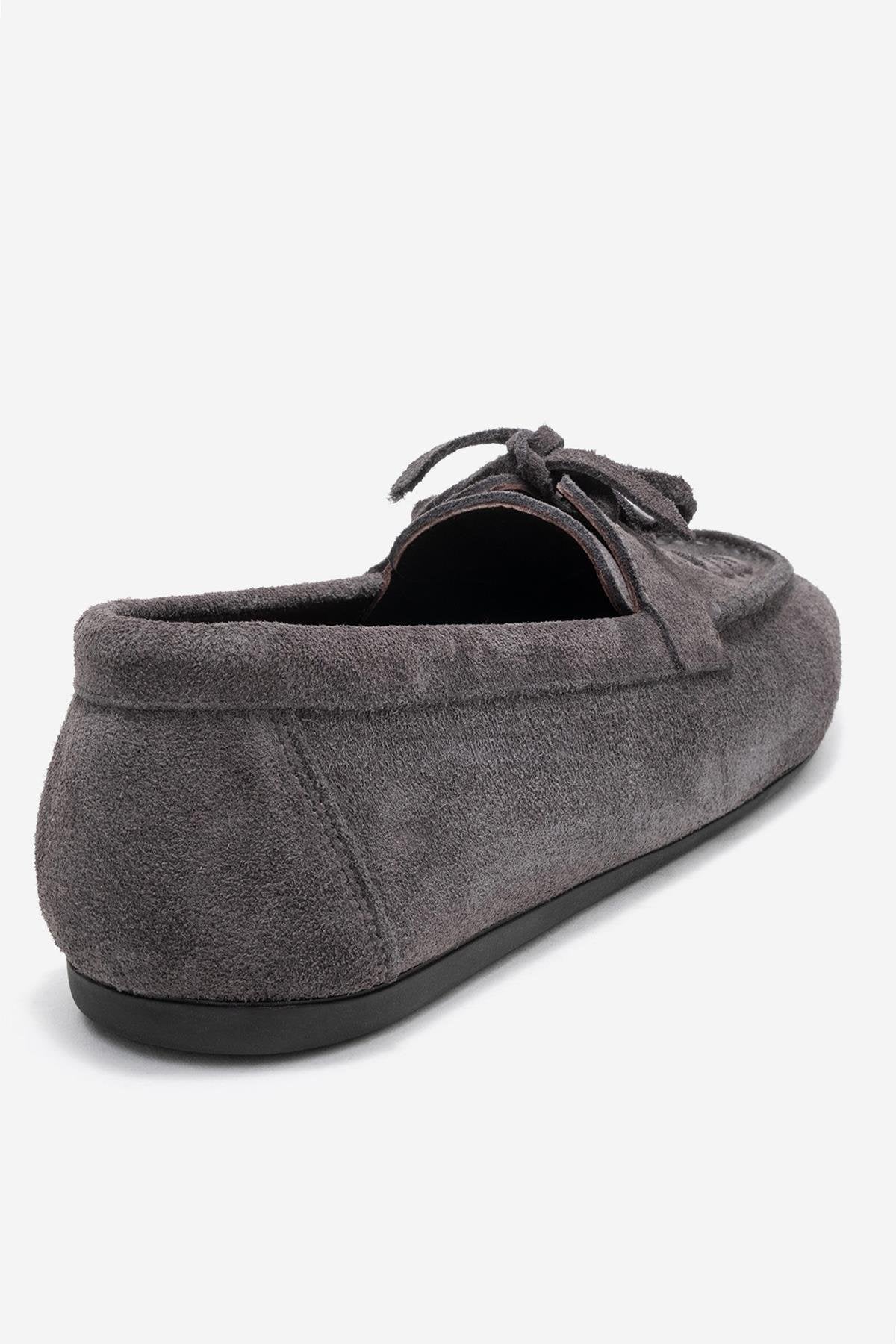 Lorven - Smoke Suede Genuine Leather Lace-Up Loafer Shoe (Women) - Image 5