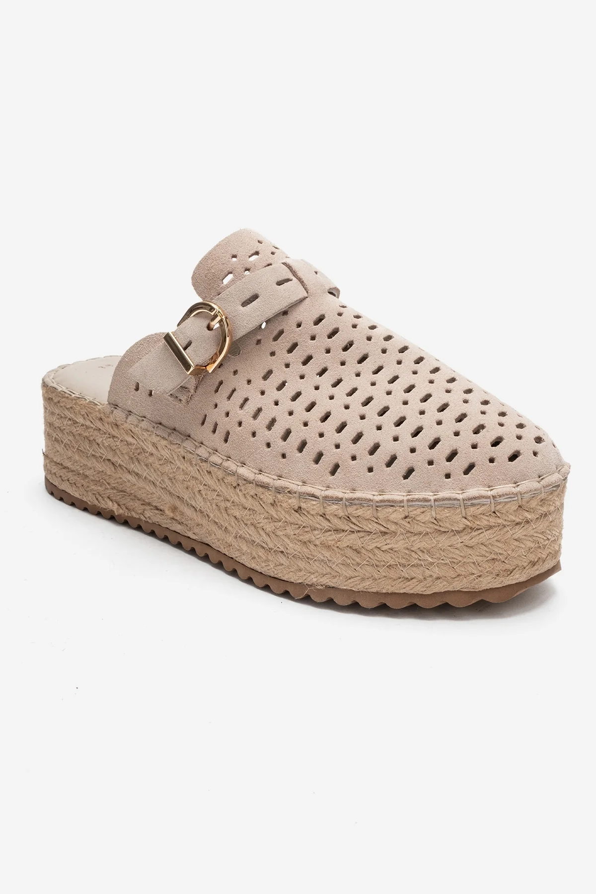 LOUIS - Beige Genuine Leather Closed-Toe Platform Slide (Women) - Image 3