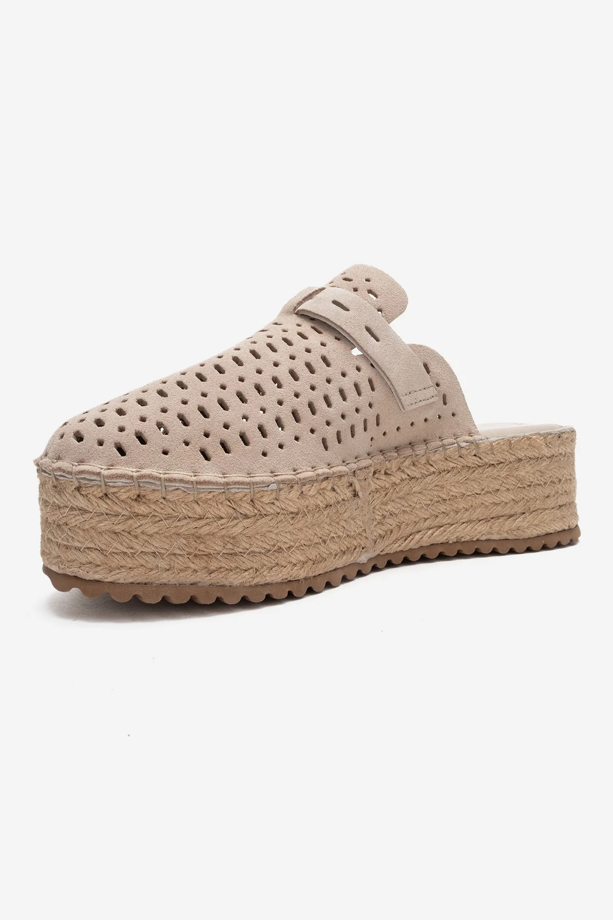 LOUIS - Beige Genuine Leather Closed-Toe Platform Slide (Women) - Image 4