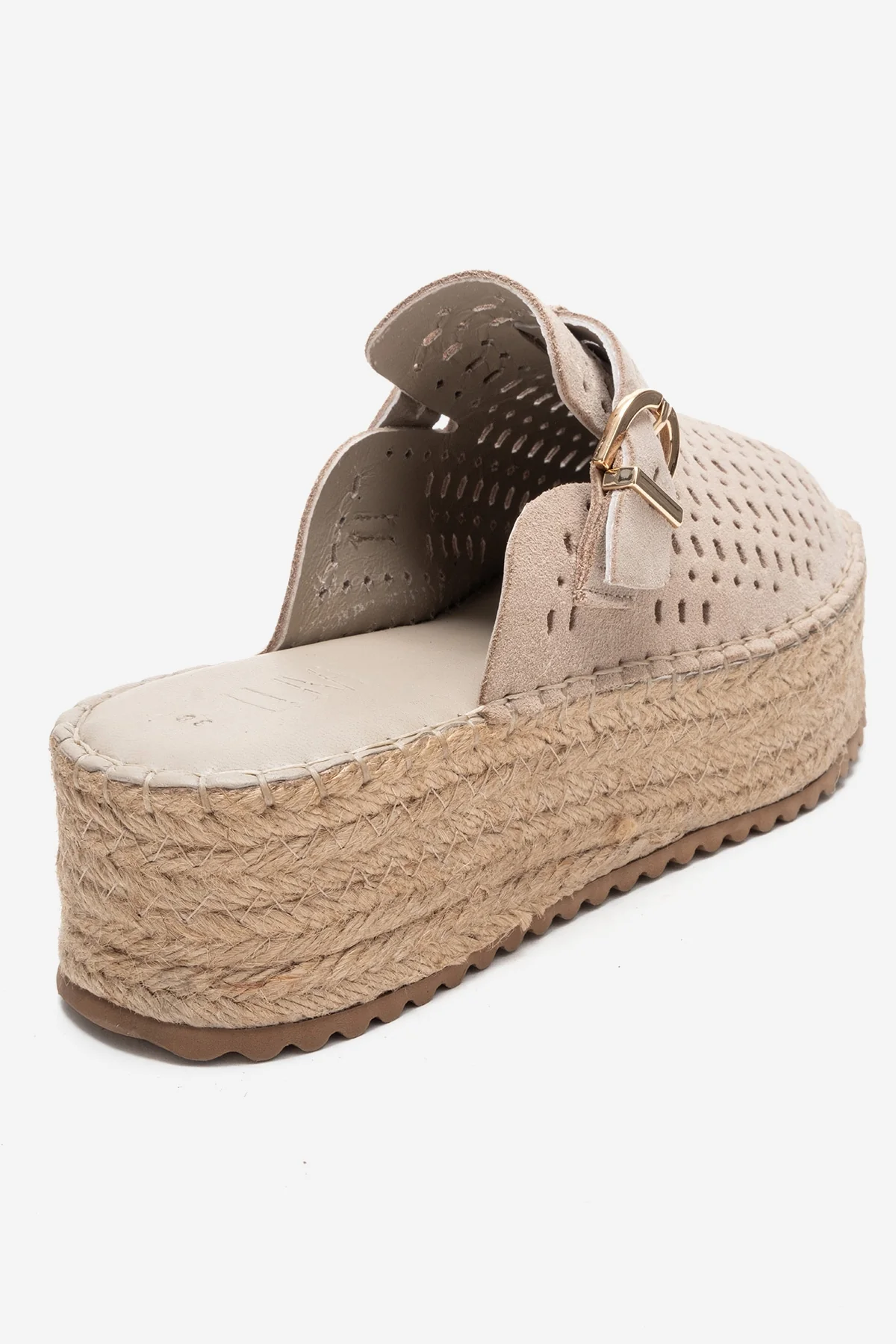 LOUIS - Beige Genuine Leather Closed-Toe Platform Slide (Women) - Image 5