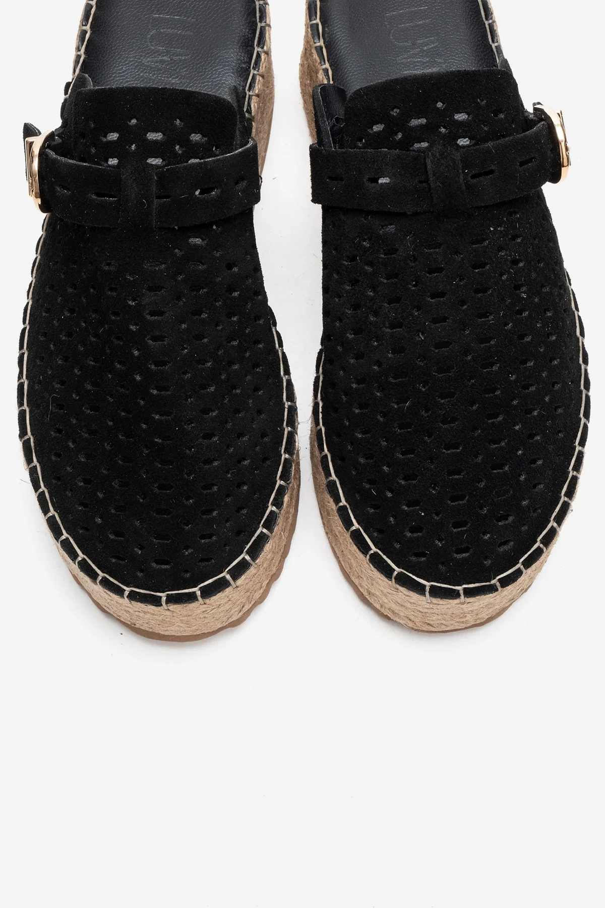 LOUIS - Black Genuine Leather Closed-Toe Platform Slide (Women) - Image 2